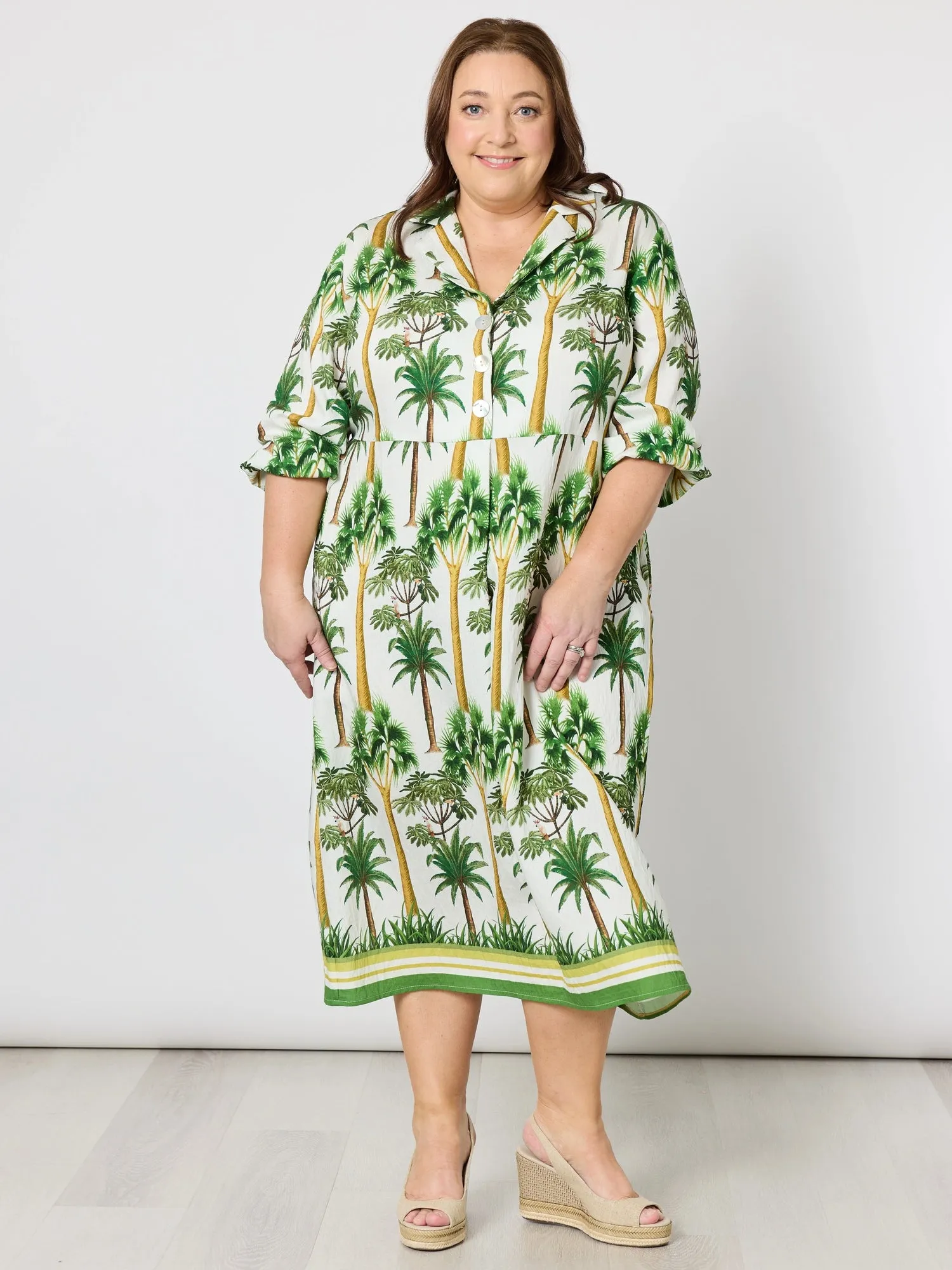 Amazon Print Dress - Green sold by RC & Co
