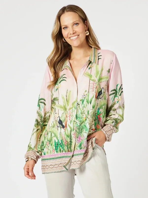Toucan Print Shirt - Pink sold by RC & Co