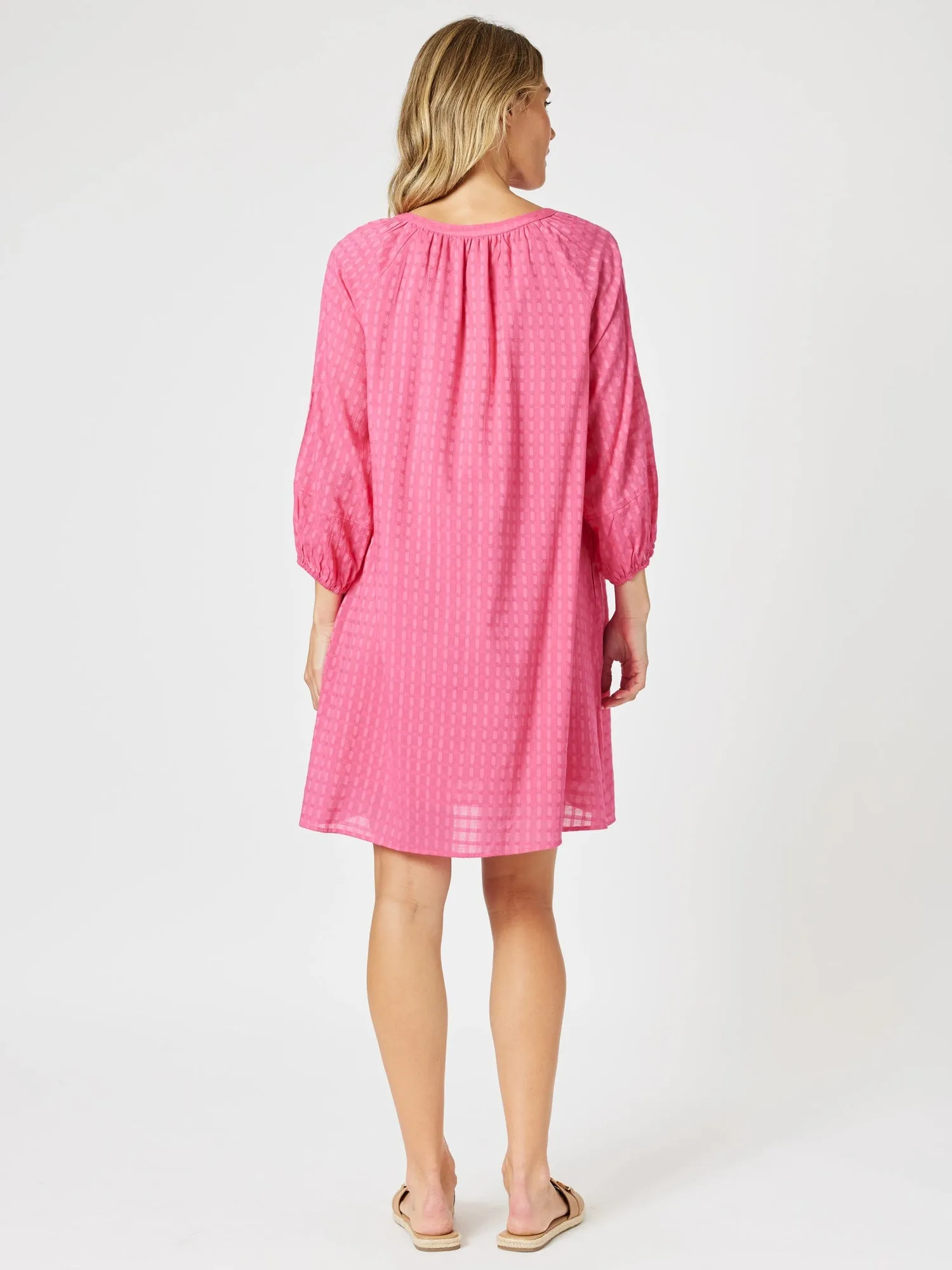 Mykonos Check Dress - Peony sold by RC & Co product image thumbnail 5