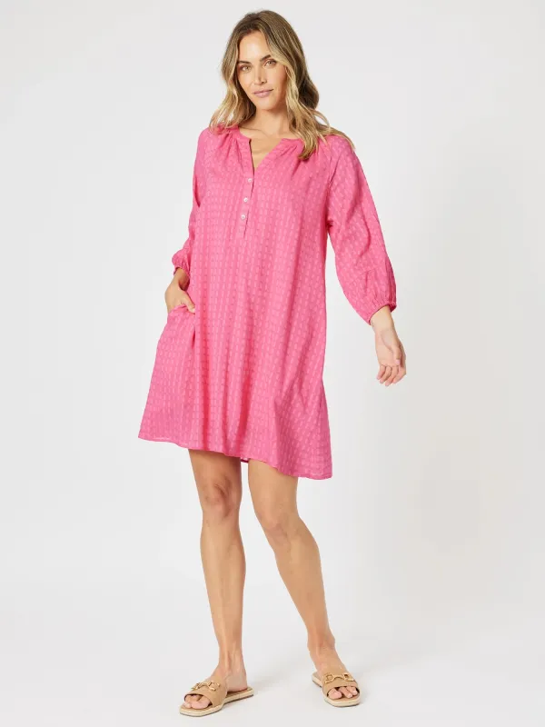 Mykonos Check Dress - Peony sold by RC & Co