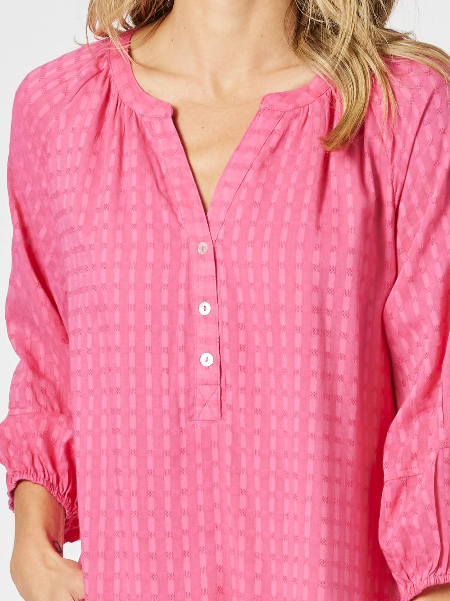 Mykonos Check Dress - Peony sold by RC & Co product image thumbnail 3