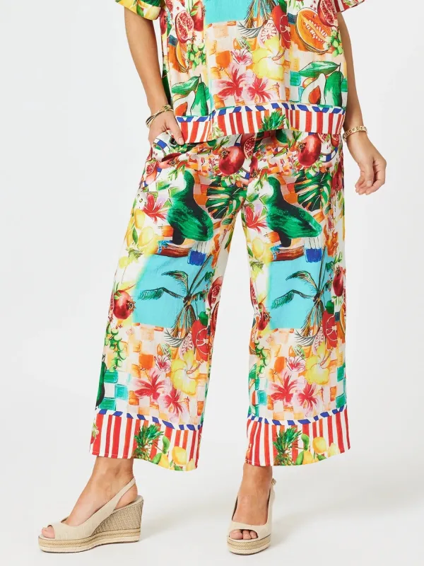 Positano Print Pant - Orange Multi sold by RC & Co
