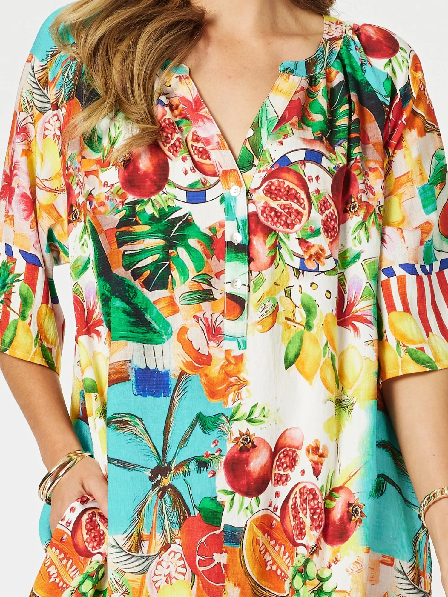 Positano Print Dress - Orange Multi sold by RC & Co product image thumbnail 3