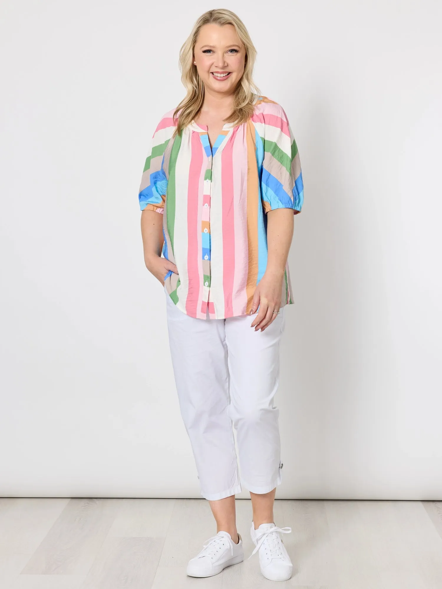 Lucy Stripe Print Top - Stripe sold by RC & Co product image thumbnail 4