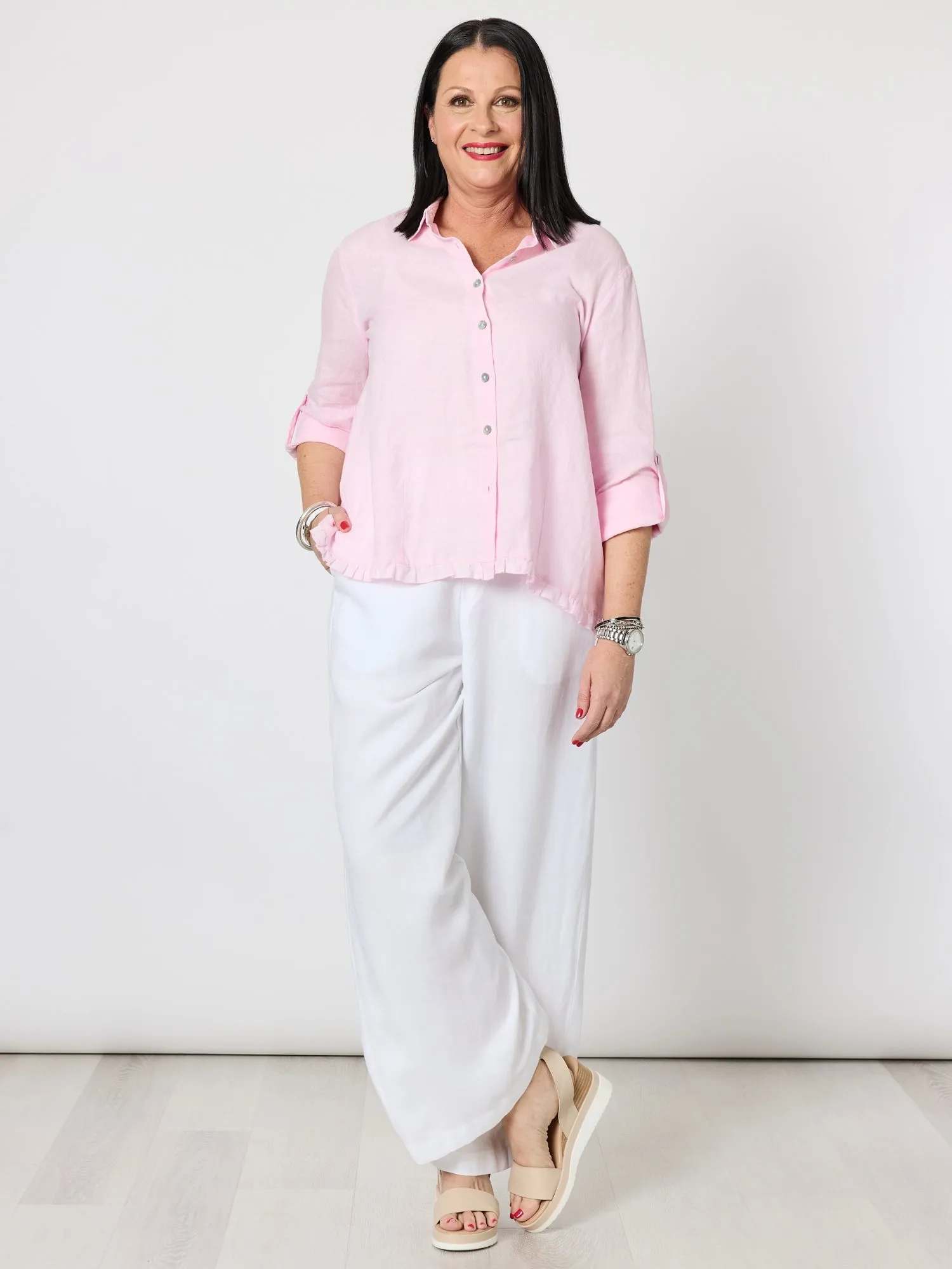 Lino Wide Leg Pant - White sold by RC & Co product image thumbnail 4