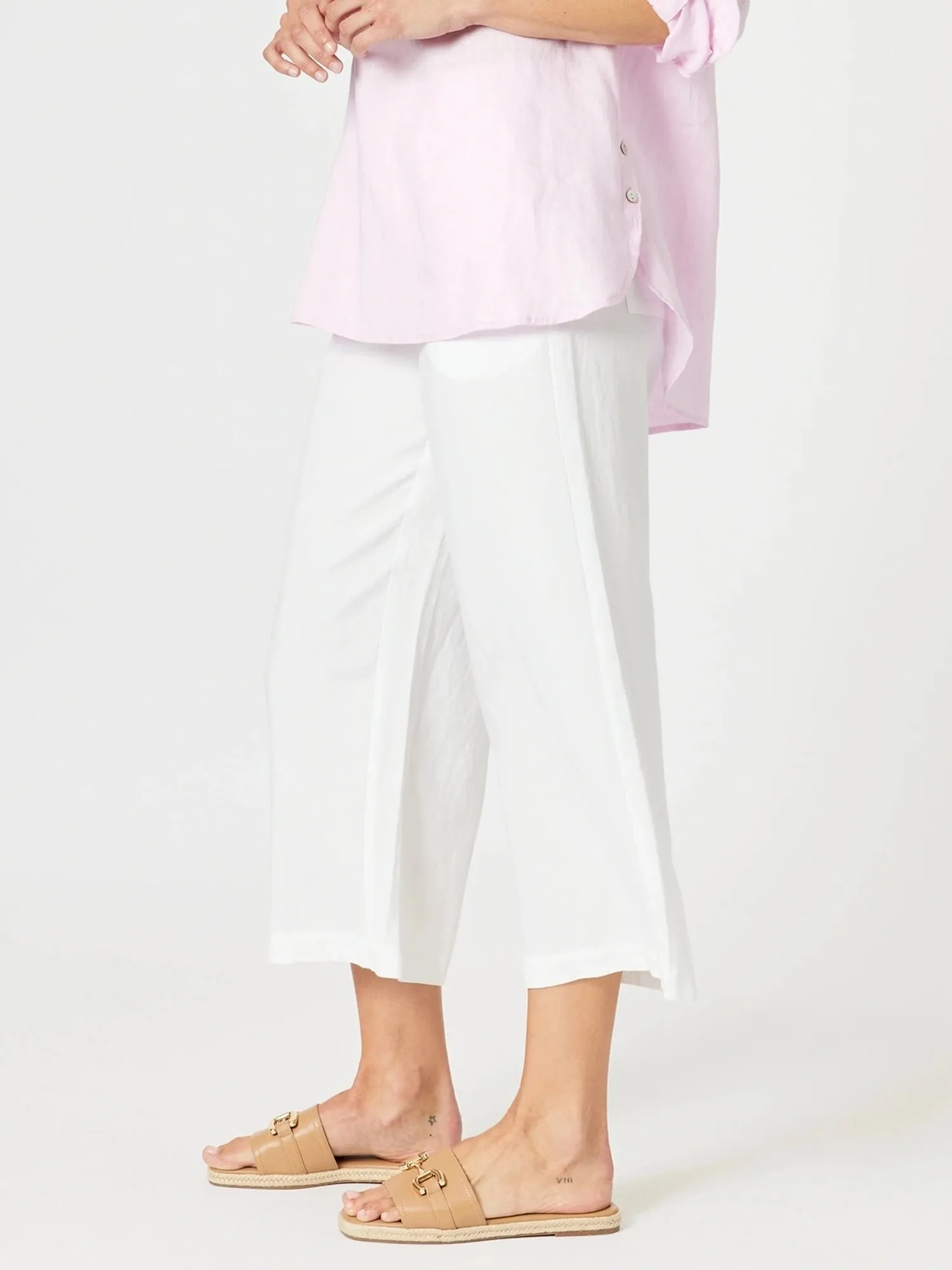 Lino Wide Leg Pant - White sold by RC & Co product image thumbnail 3