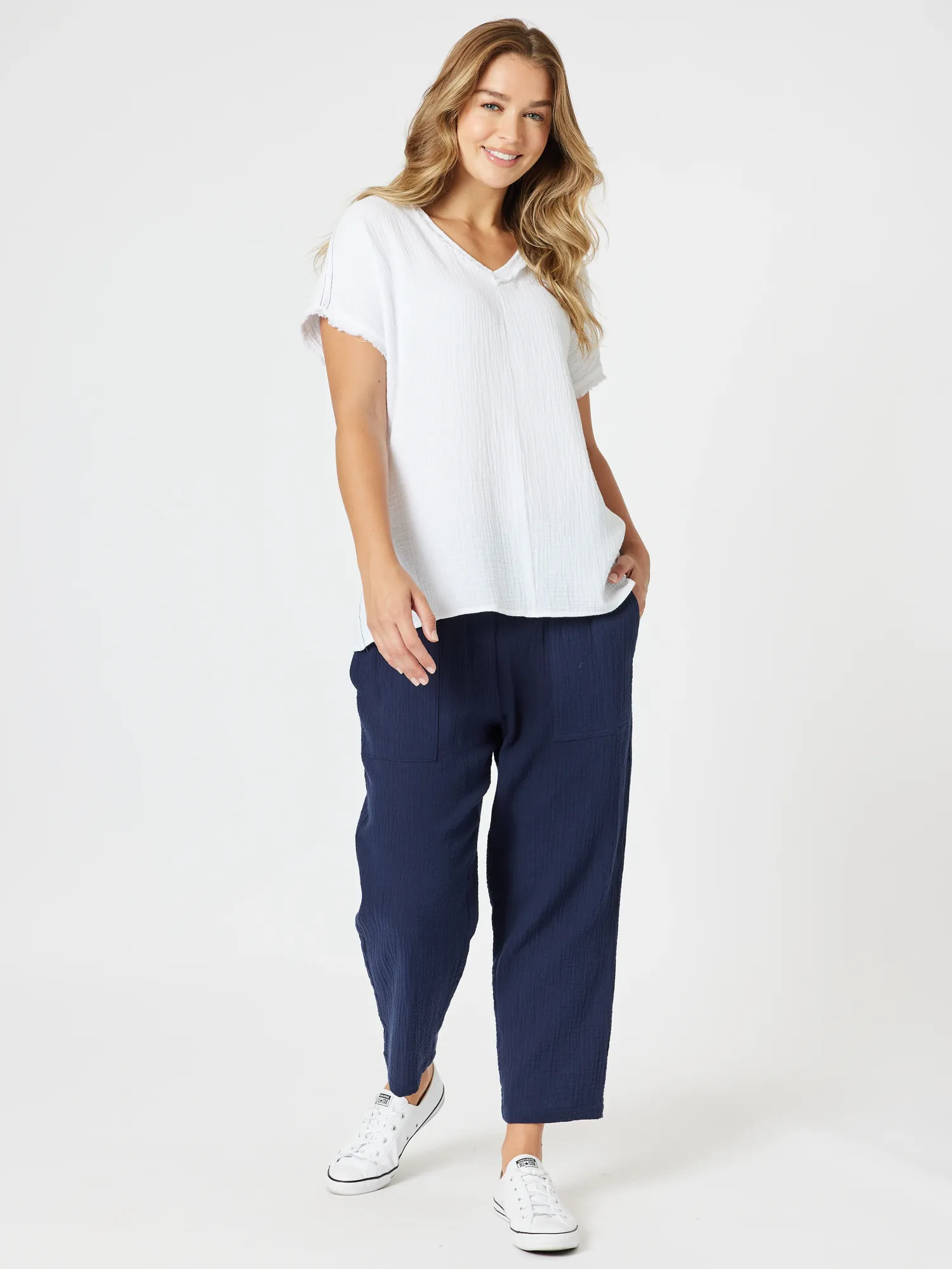 Mills Byron Cotton Top - White sold by RC & Co product image thumbnail 5