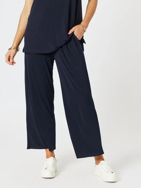 Travel Jersey Wide Leg Pant - Navy sold by RC & Co