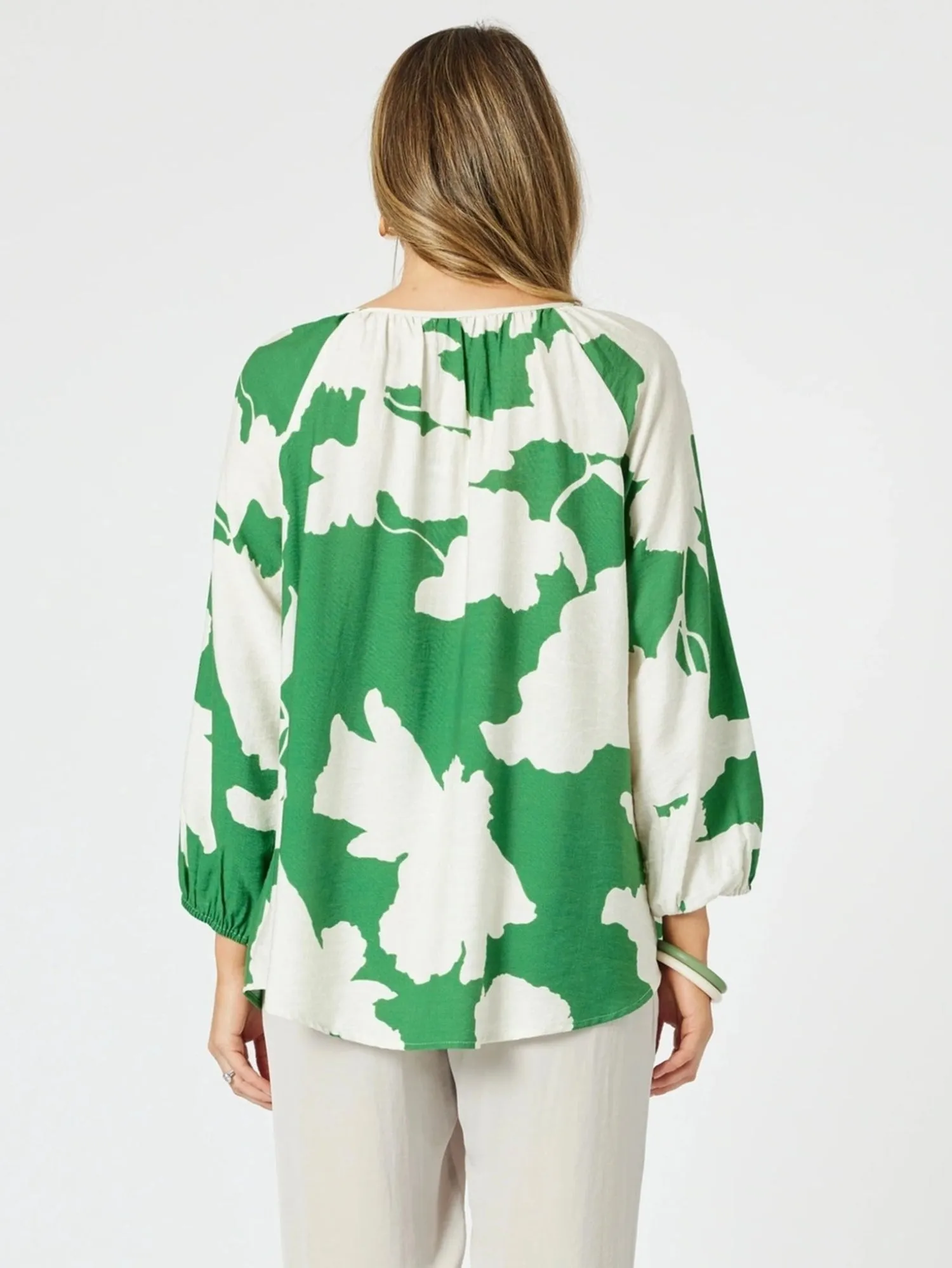 Barcelona Floral Print Top - Elm Natural sold by RC & Co product image thumbnail 4