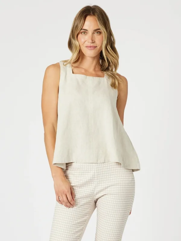 Miley Lino Cami - Natural sold by RC & Co