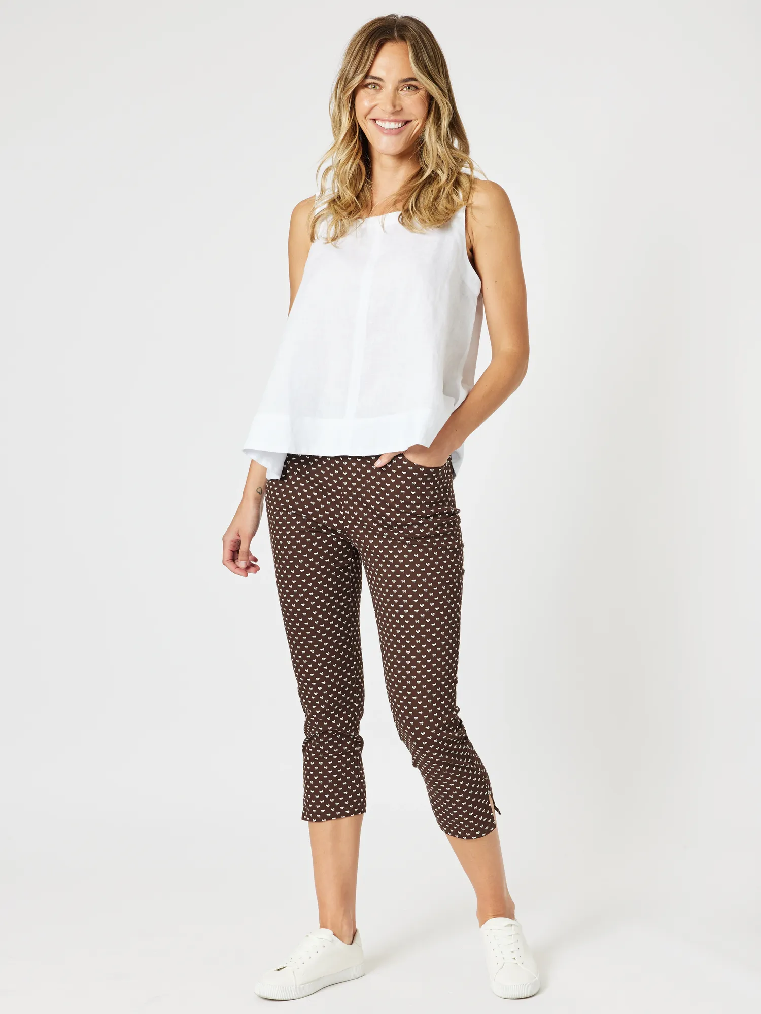 Miley Lino Cami - White sold by RC & Co product image thumbnail 2