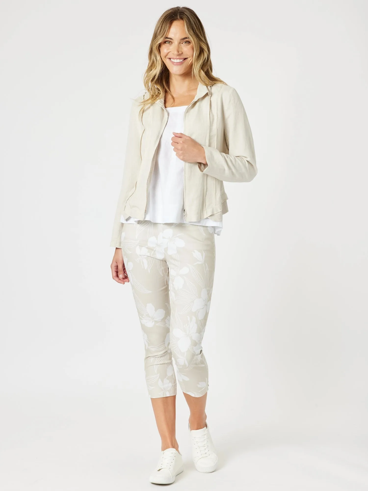 Miley Lino Cami - White sold by RC & Co product image thumbnail 5