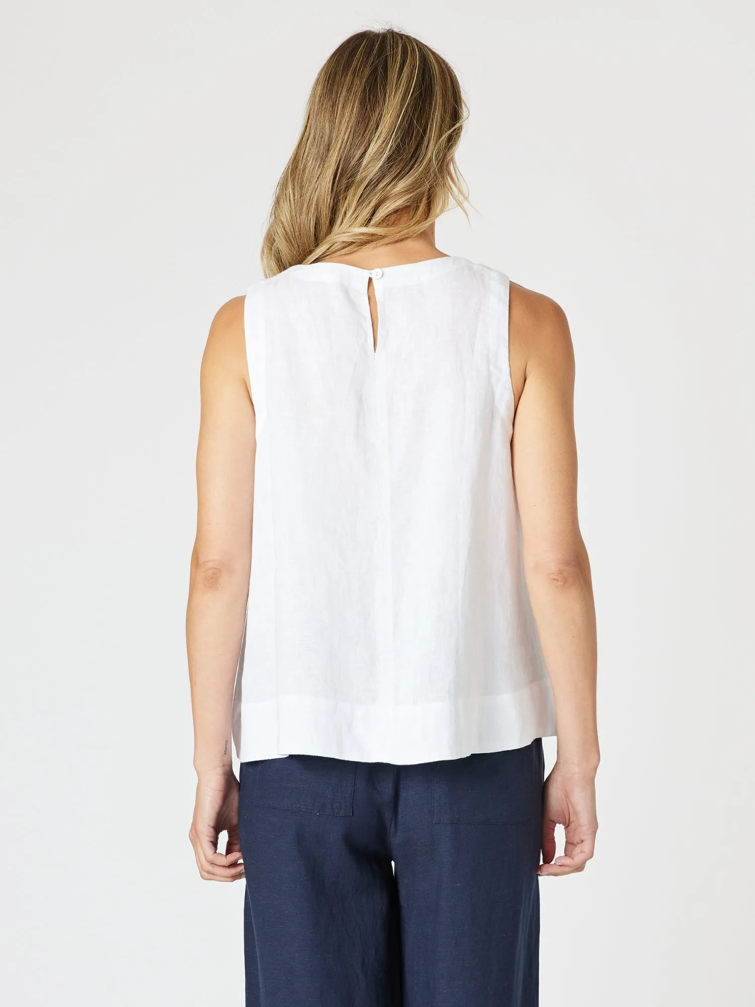 Miley Lino Cami - White sold by RC & Co product image thumbnail 3