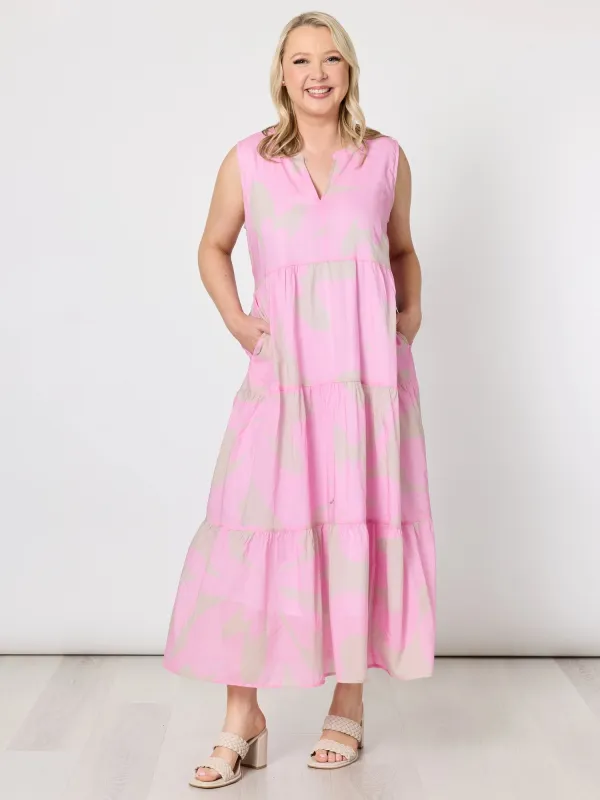 Sienna Print Dress - Pink Stone sold by RC & Co