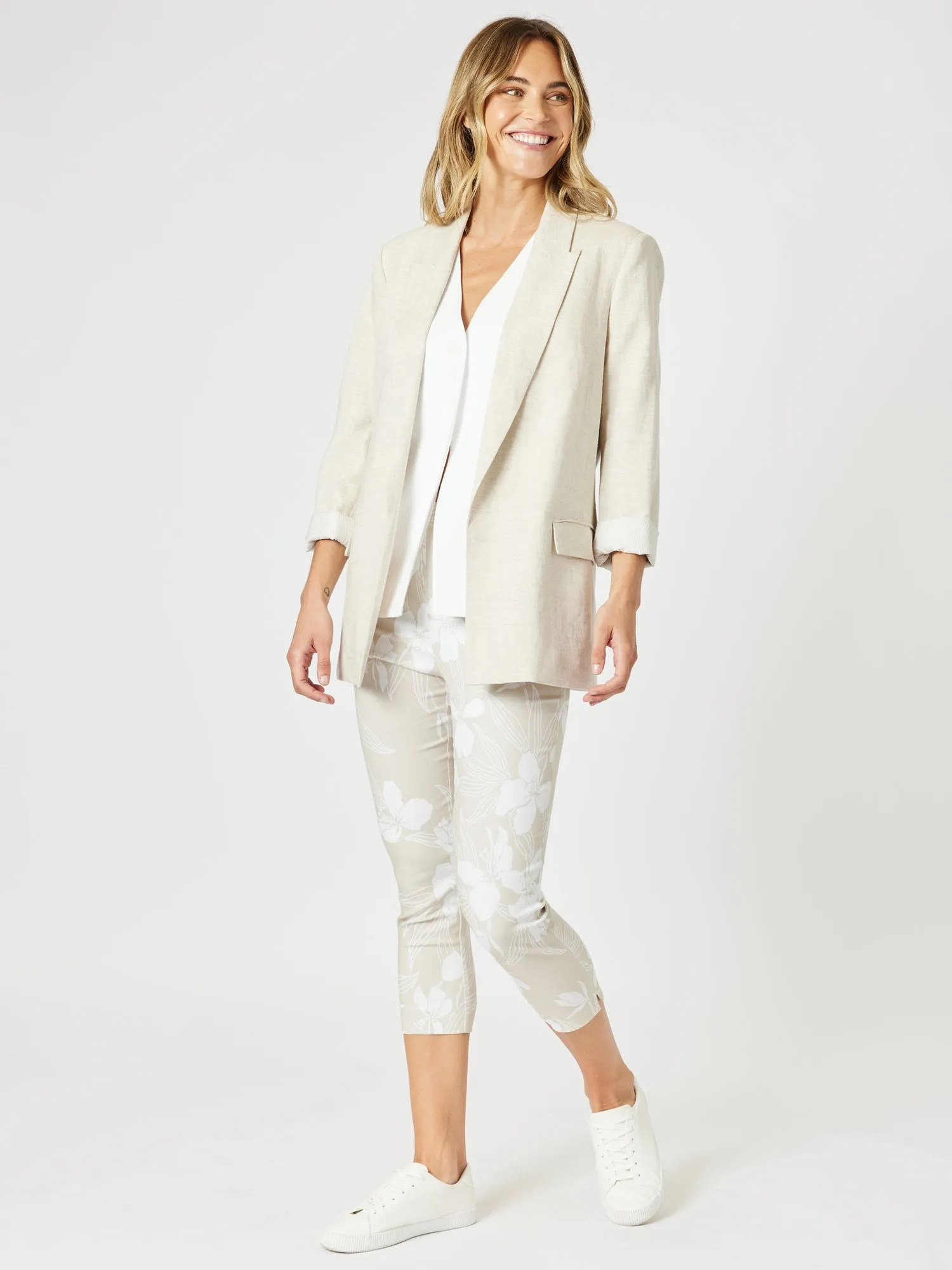 Morro Bay Floral Print Pant - Natural/White sold by RC & Co product image thumbnail 4