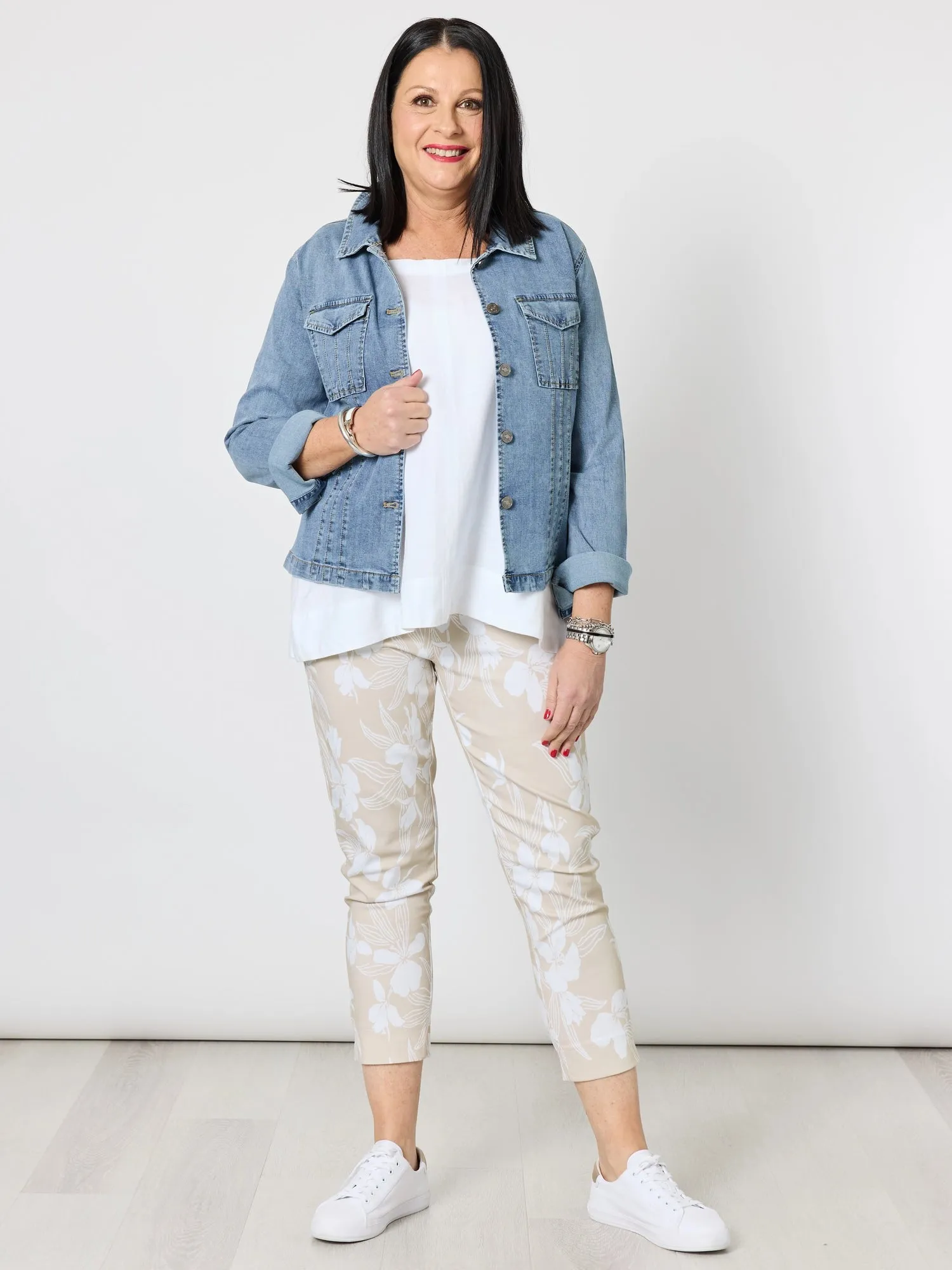 Morro Bay Floral Print Pant - Natural/White sold by RC & Co product image thumbnail 2