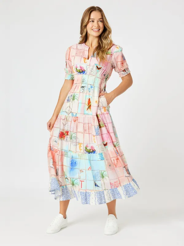 Capri Print Maxi Dress - Pastel Multi sold by RC & Co