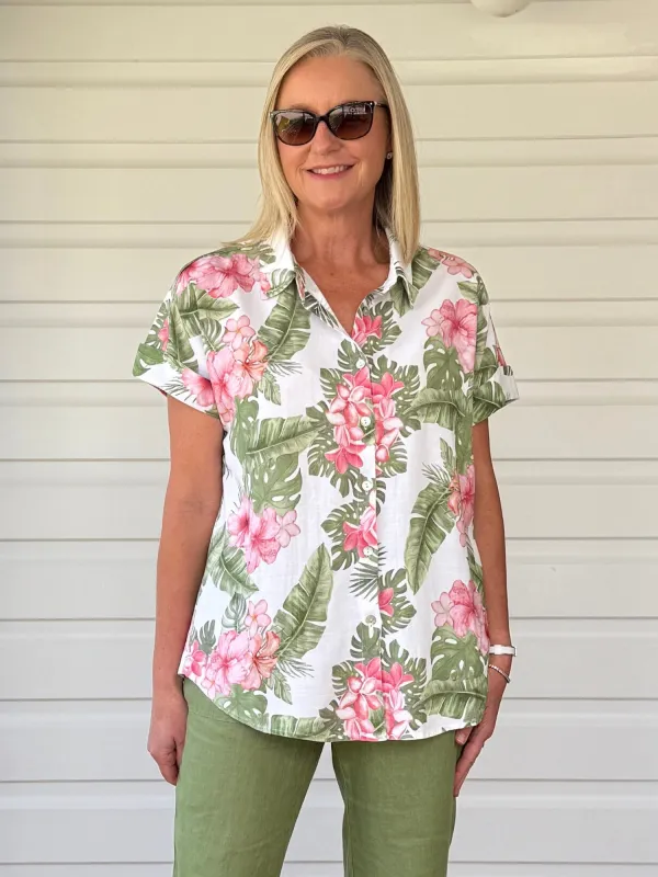 Caledonia Floral Print Shirt - Multi sold by RC & Co