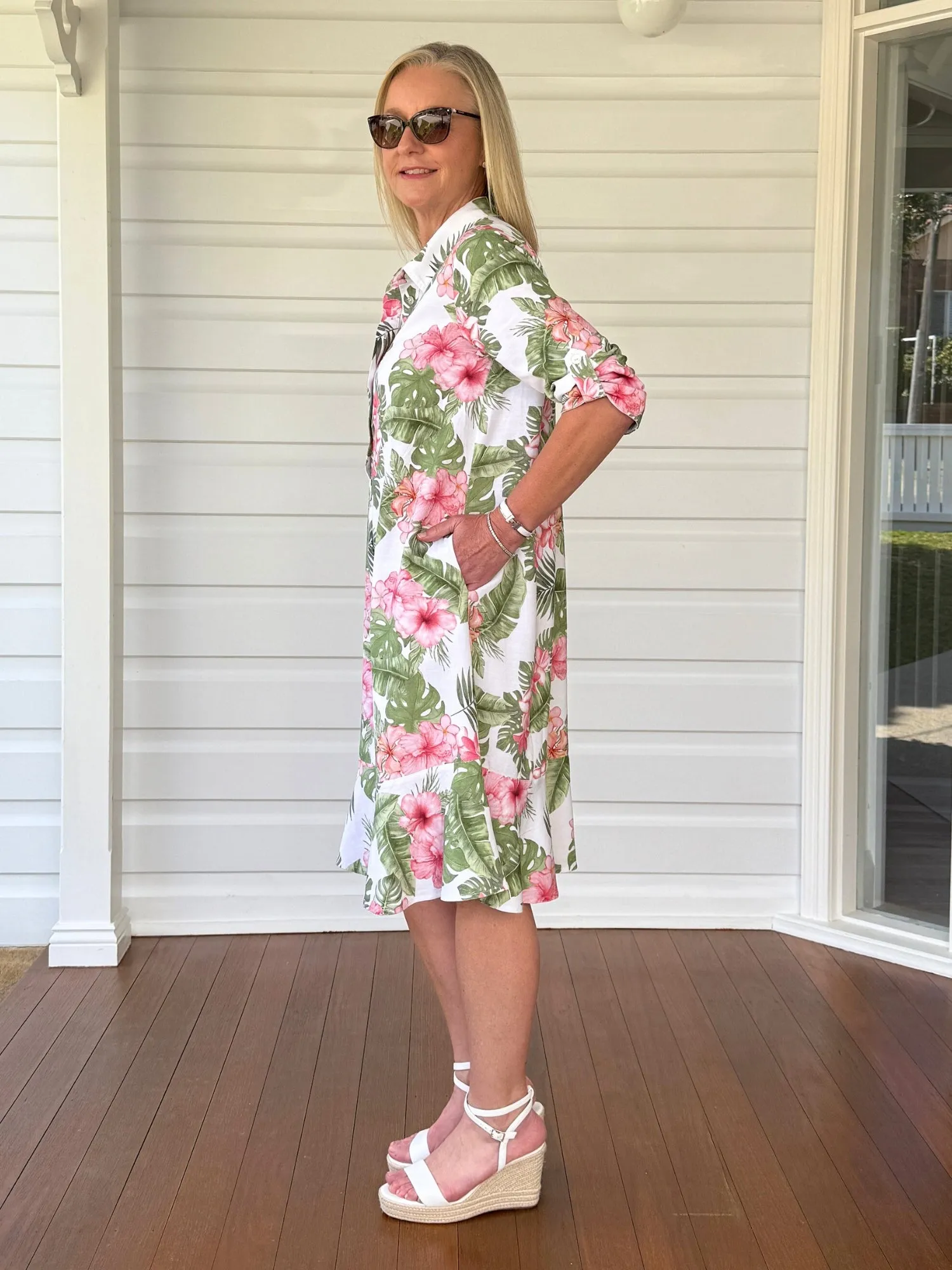 Caledonia Floral Print Dress - Multi sold by RC & Co product image thumbnail 4