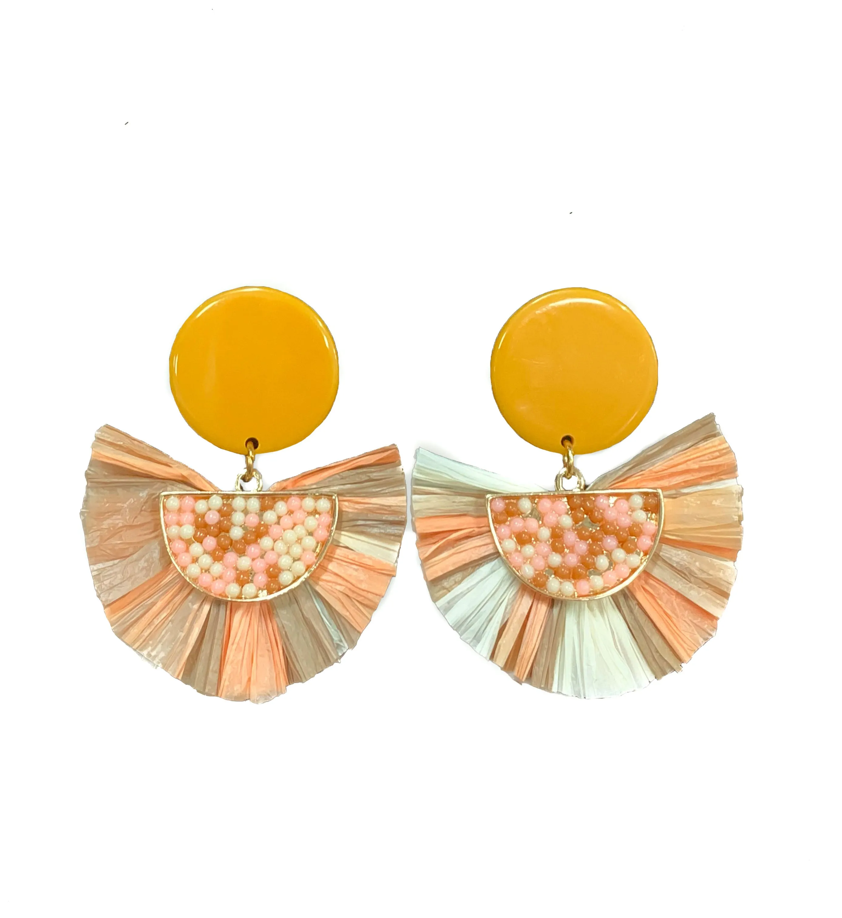 Fan Earring - Camel sold by RC & Co