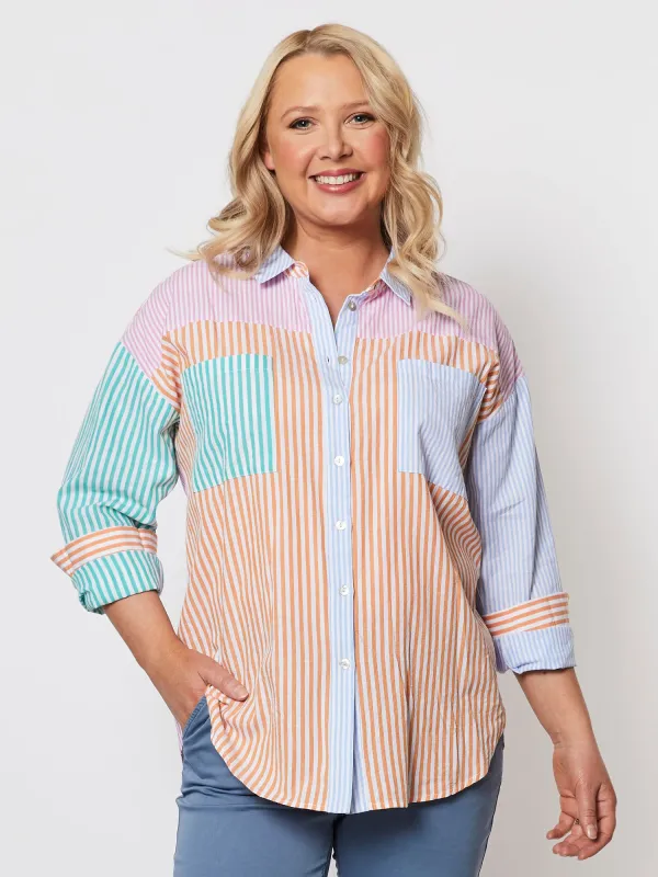 Multi Stripe Shirt - Multi sold by RC & Co