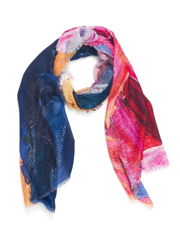 RARE RABBIT PALETTE SCARF - INDIGO sold by RC & Co