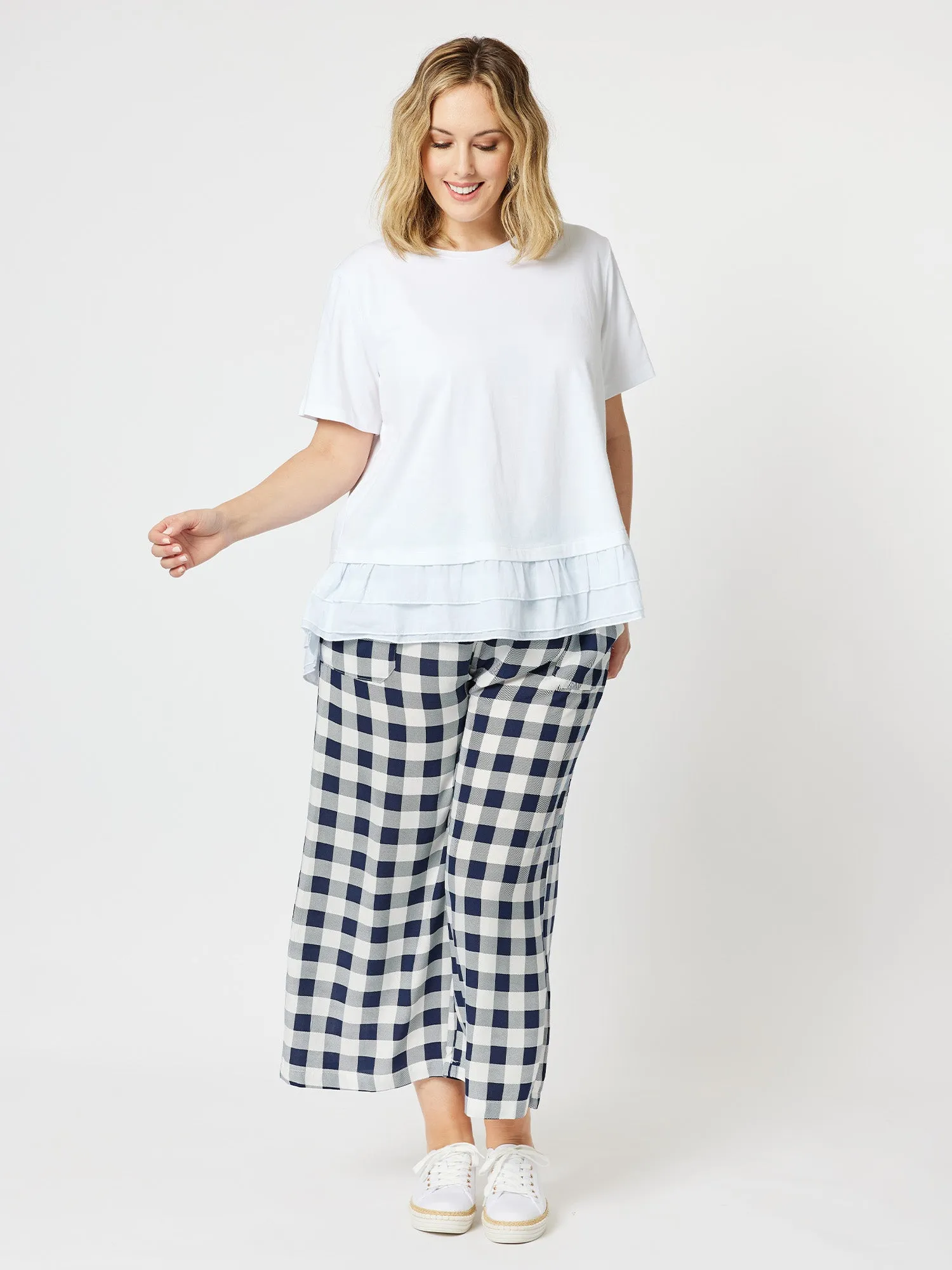 High Low Ruffle Tee - White sold by RC & Co product image thumbnail 2