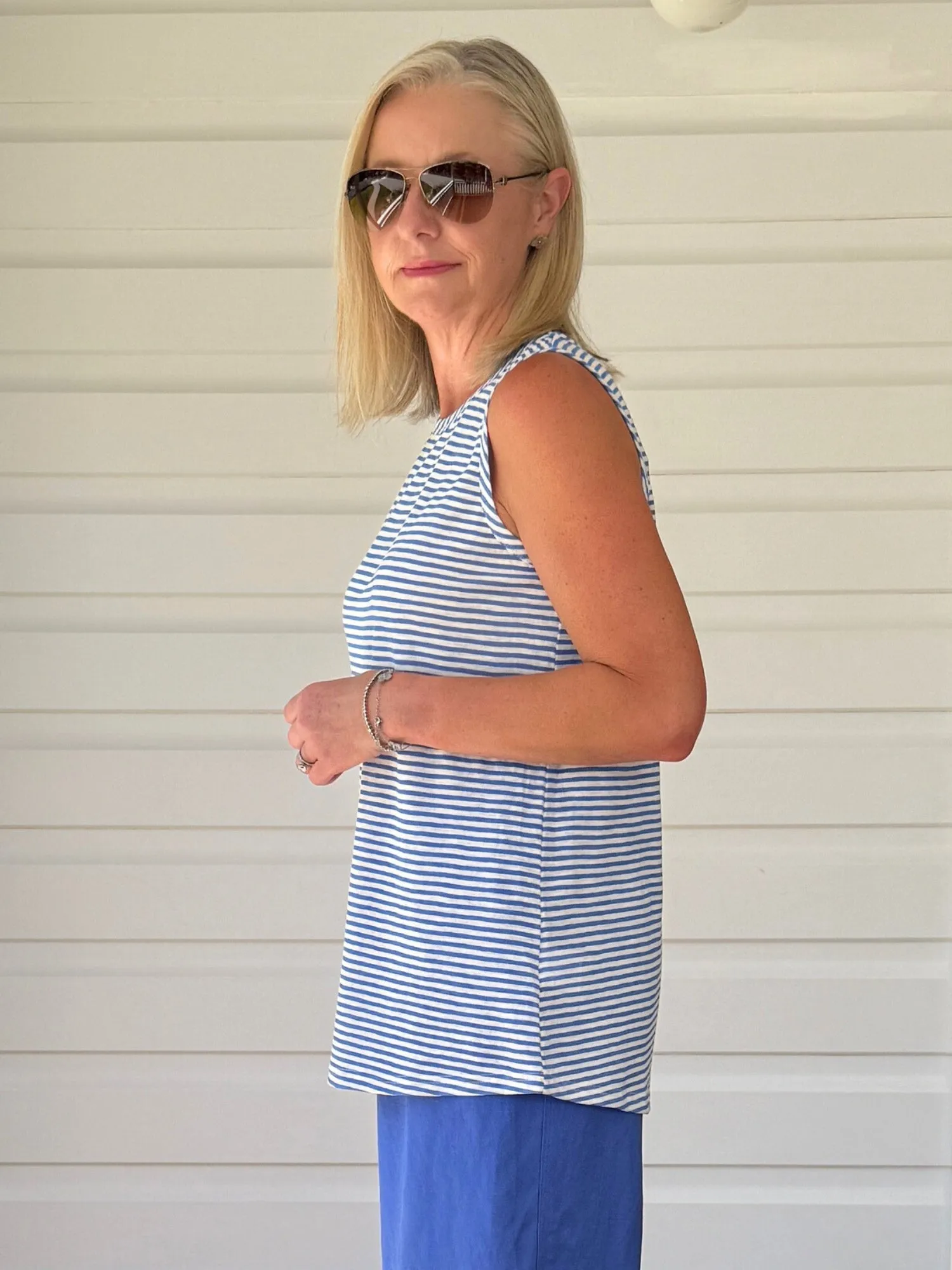 Stripe Cami - Blue sold by RC & Co product image thumbnail 3
