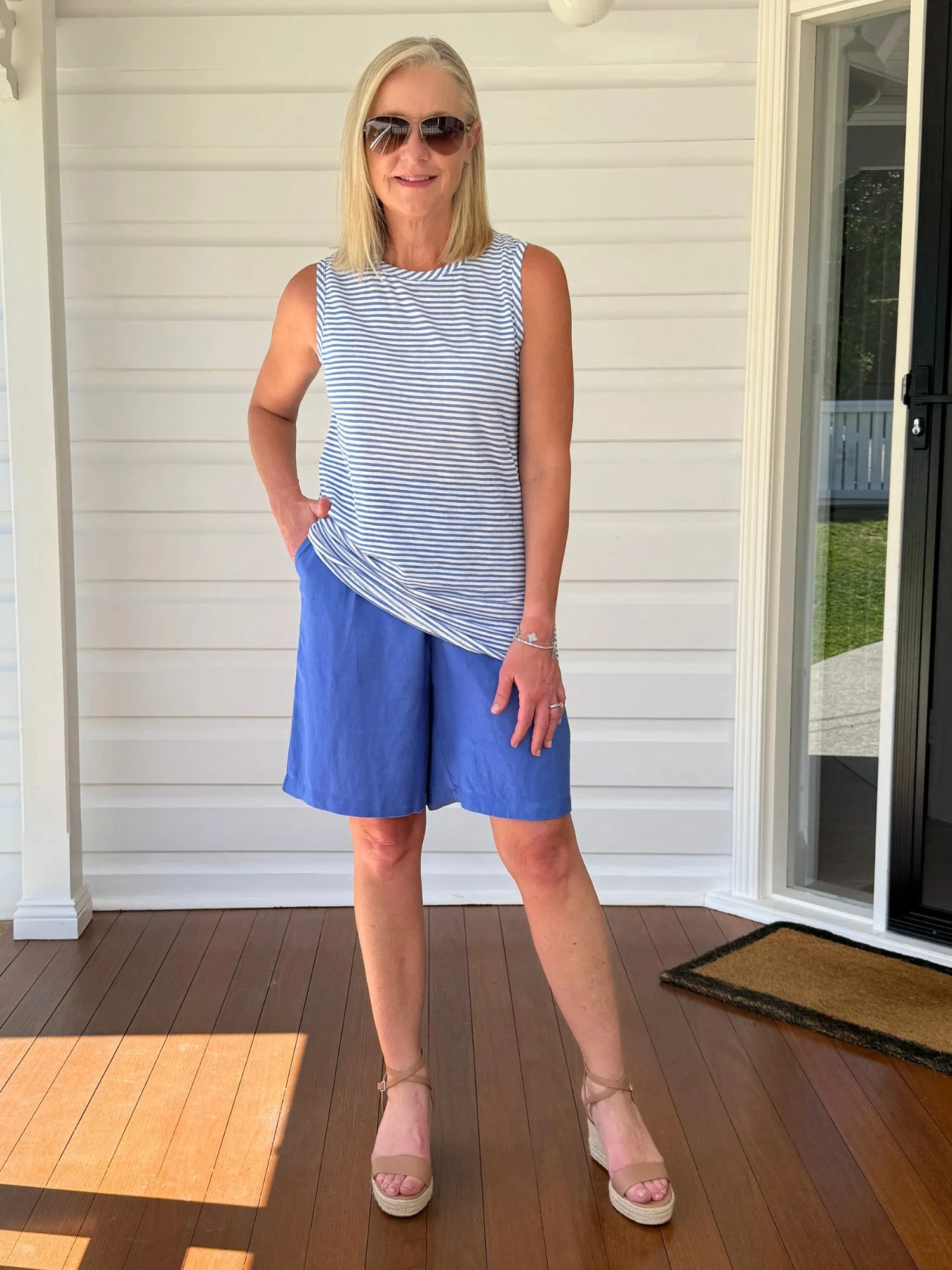 Stripe Cami - Blue sold by RC & Co product image thumbnail 5
