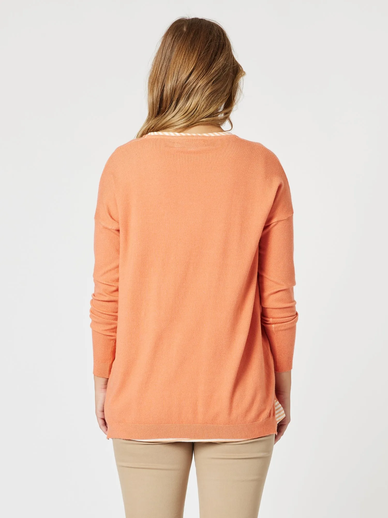 Isabella Knit with Stripe Cami - Mango sold by RC & Co product image thumbnail 4