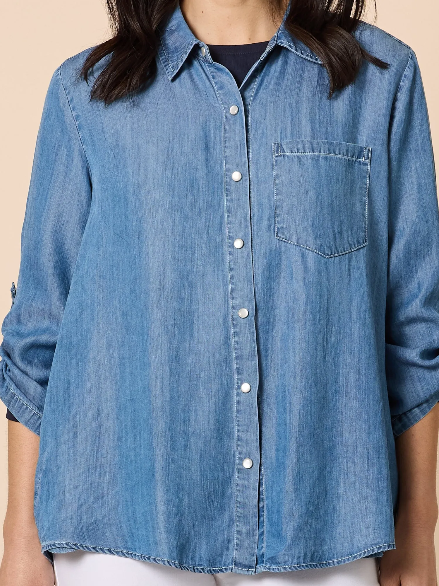 Macy Shirt - Denim sold by RC & Co product image thumbnail 5
