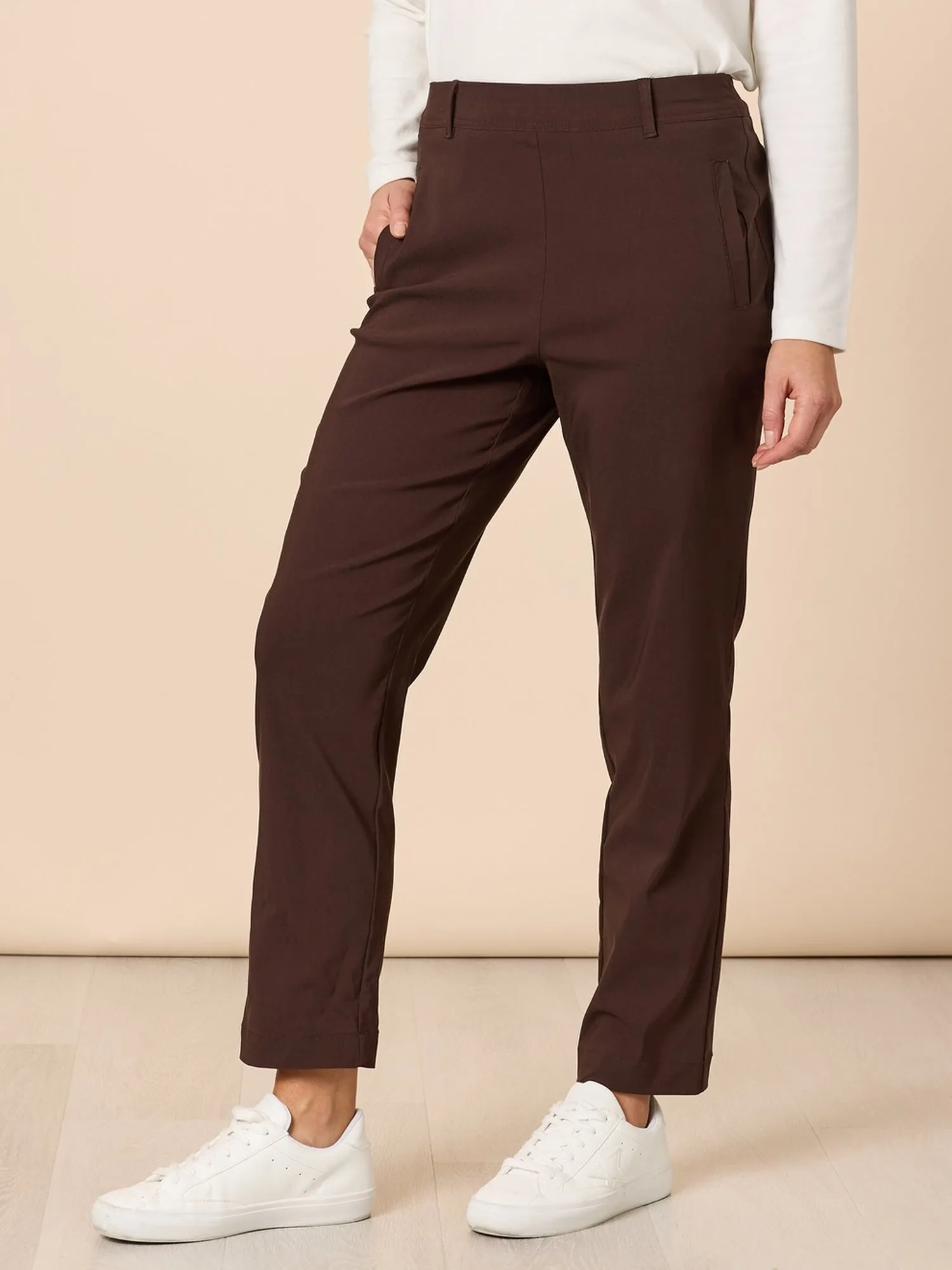 Evie Stretch Straight Leg Pant - Coffee sold by RC & Co product image thumbnail 4