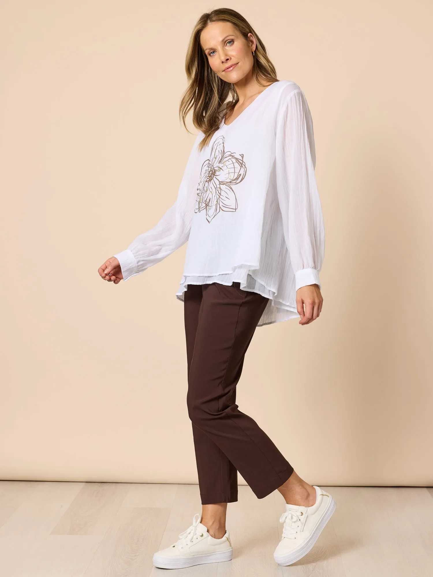 Evie Stretch Straight Leg Pant - Coffee sold by RC & Co product image thumbnail 2