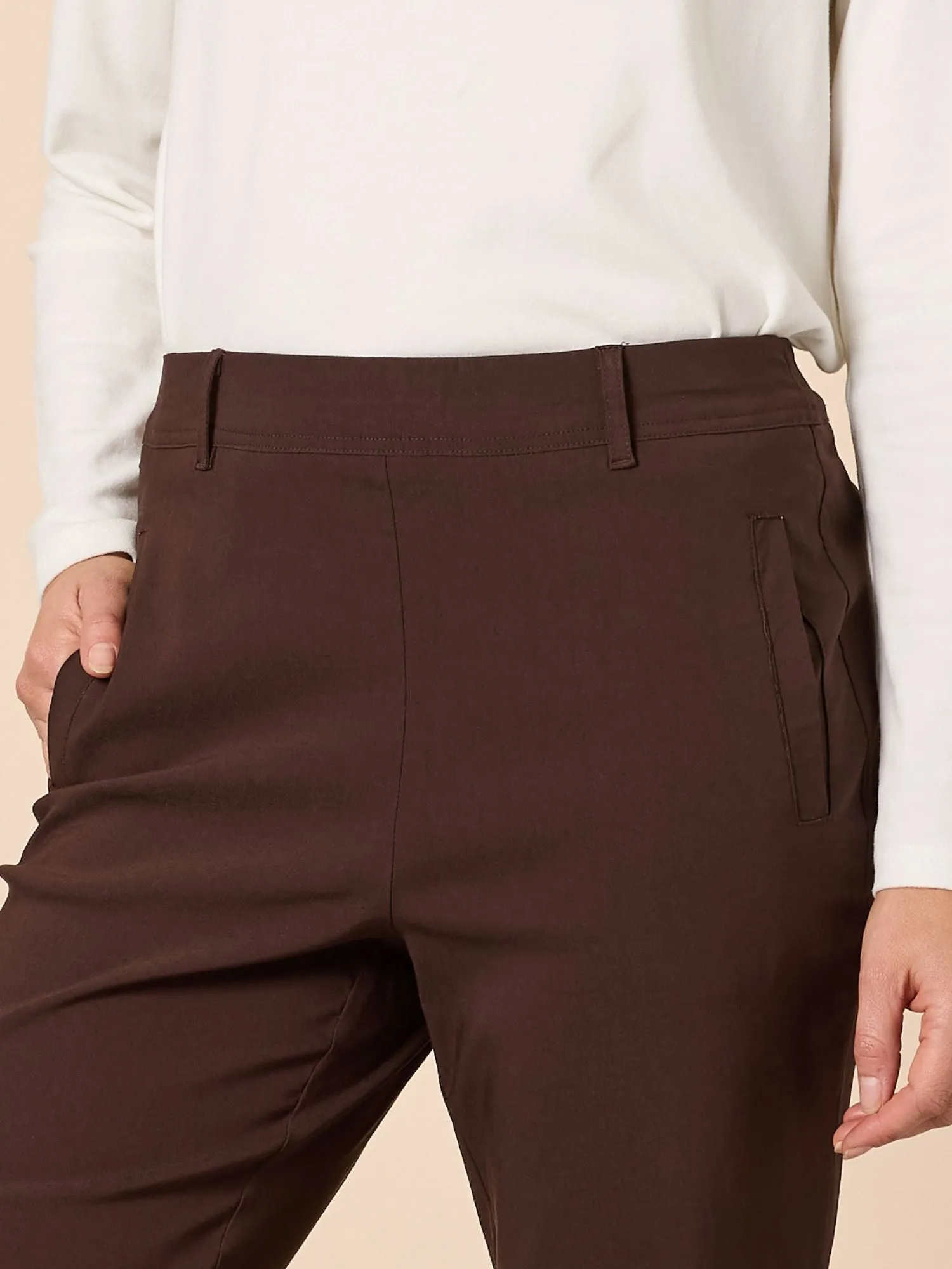 Evie Stretch Straight Leg Pant - Coffee sold by RC & Co product image thumbnail 5