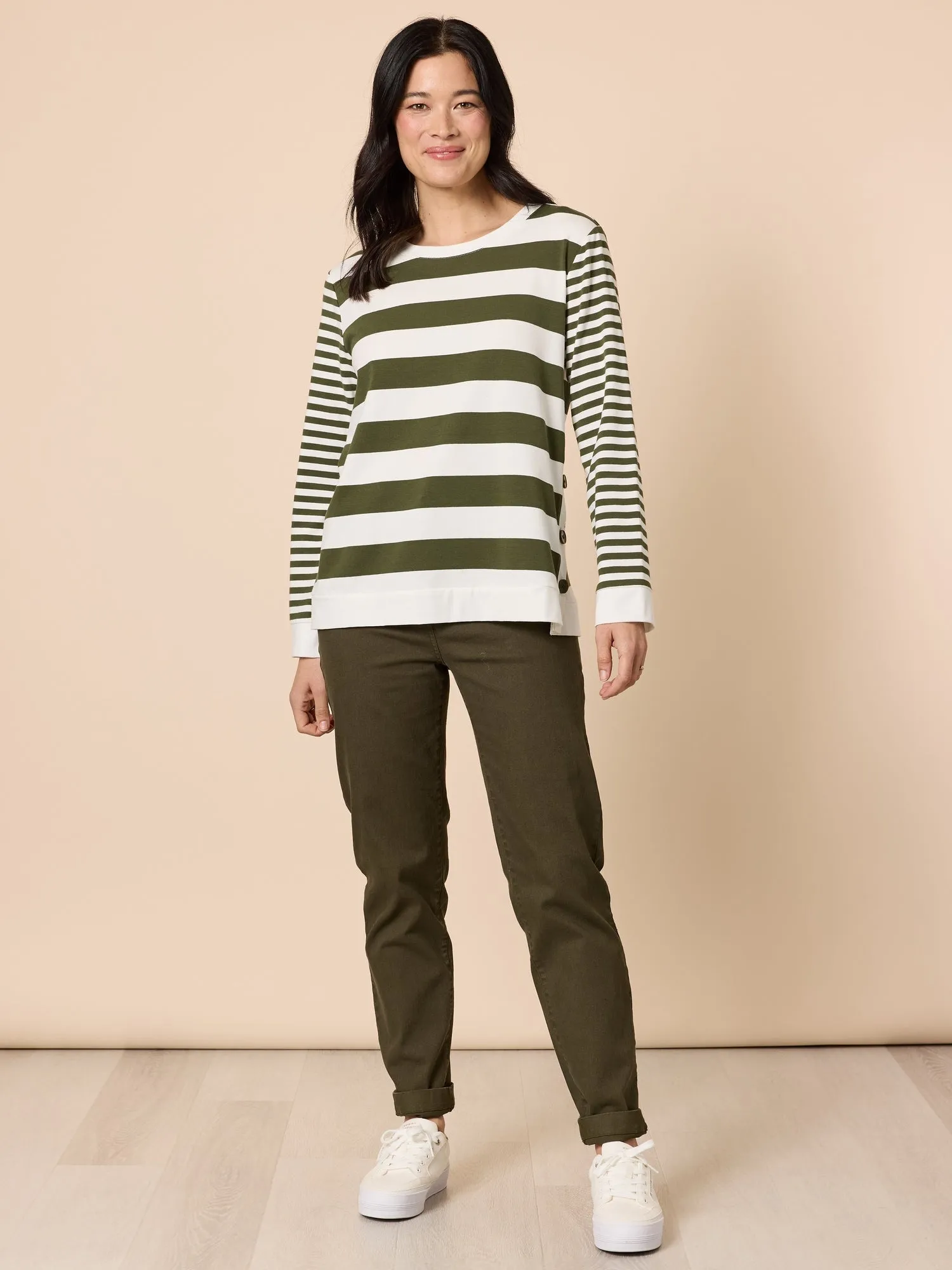 Miracle Slim Leg Denim Jean - Khaki sold by RC & Co product image thumbnail 5