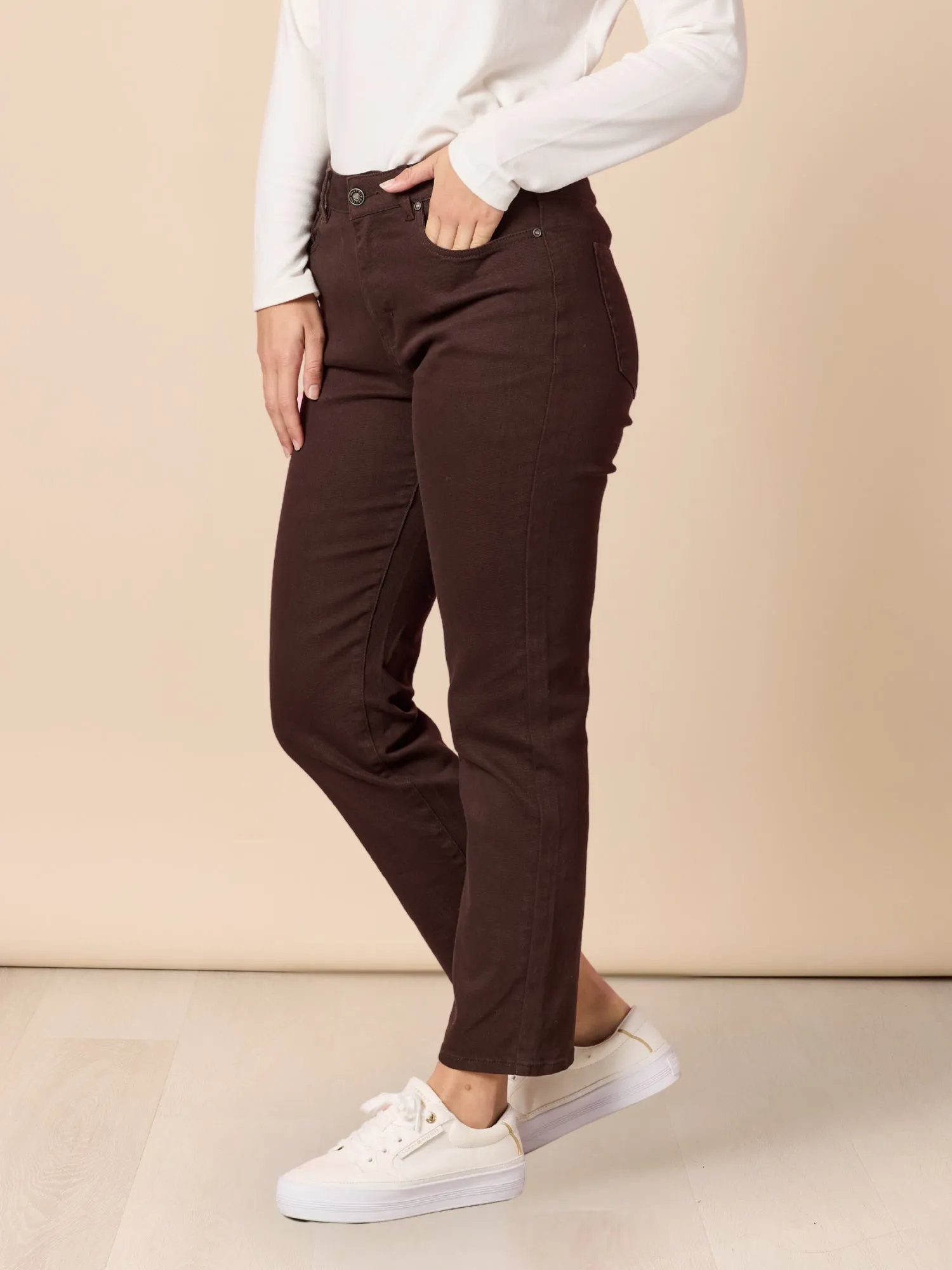 Miracle Slim Leg Denim Jean - Coffee sold by RC & Co product image thumbnail 3