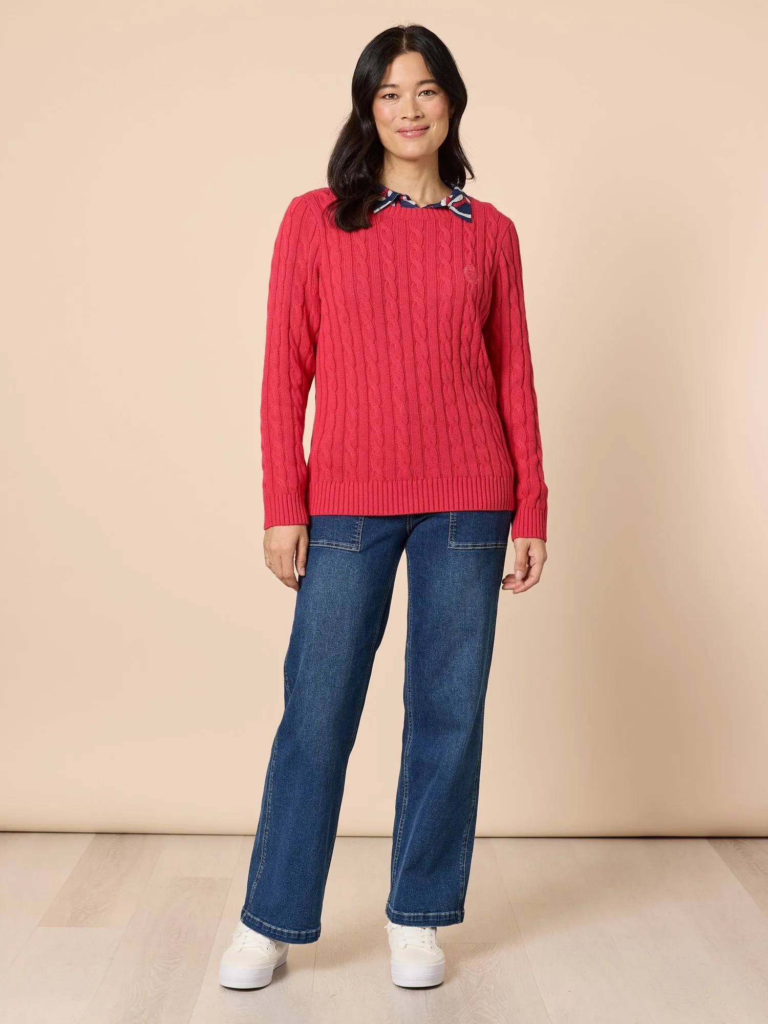 Hampton Cable Knit Jumper - Red sold by RC & Co product image thumbnail 2