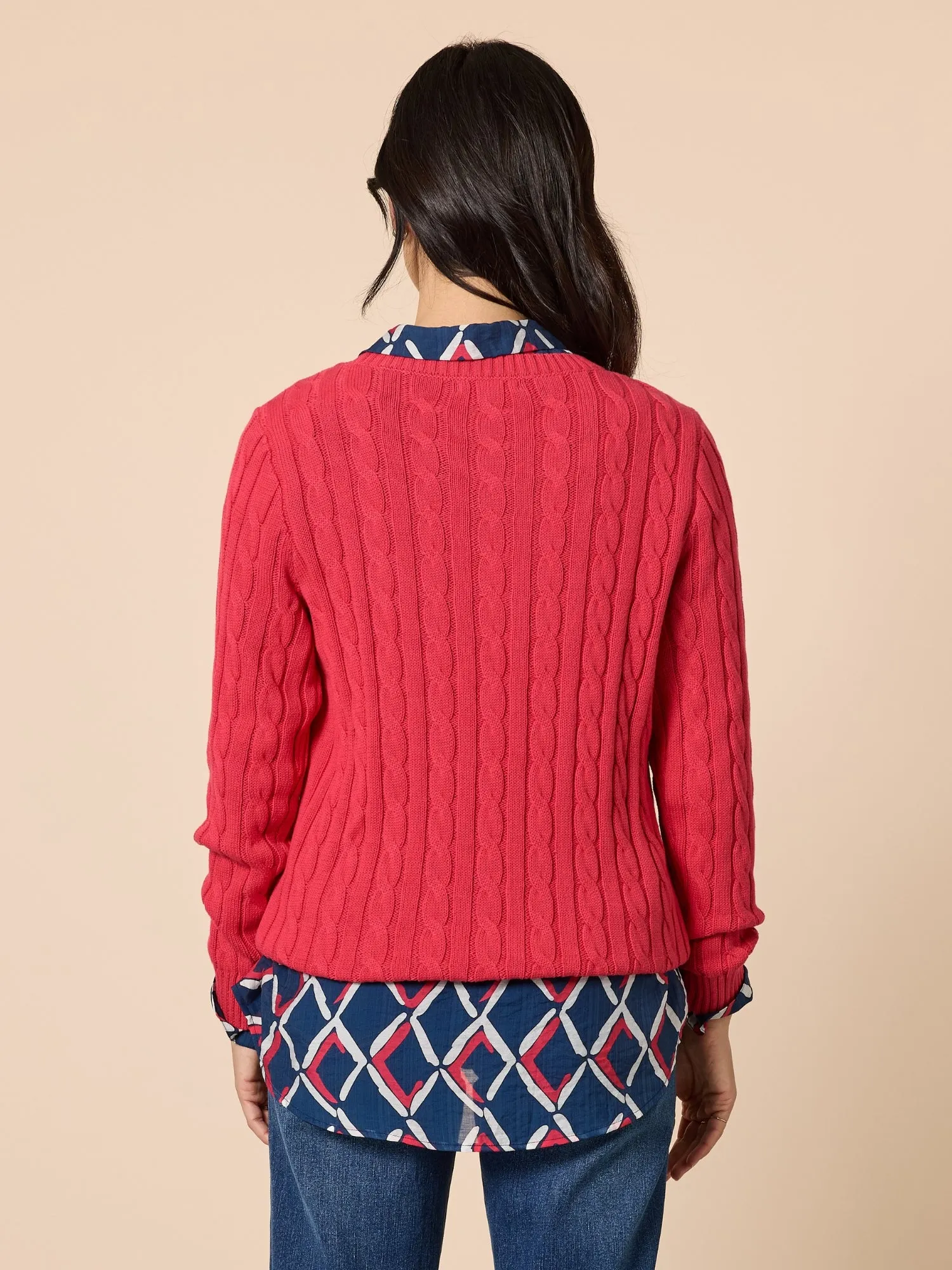 Hampton Cable Knit Jumper - Red sold by RC & Co product image thumbnail 4