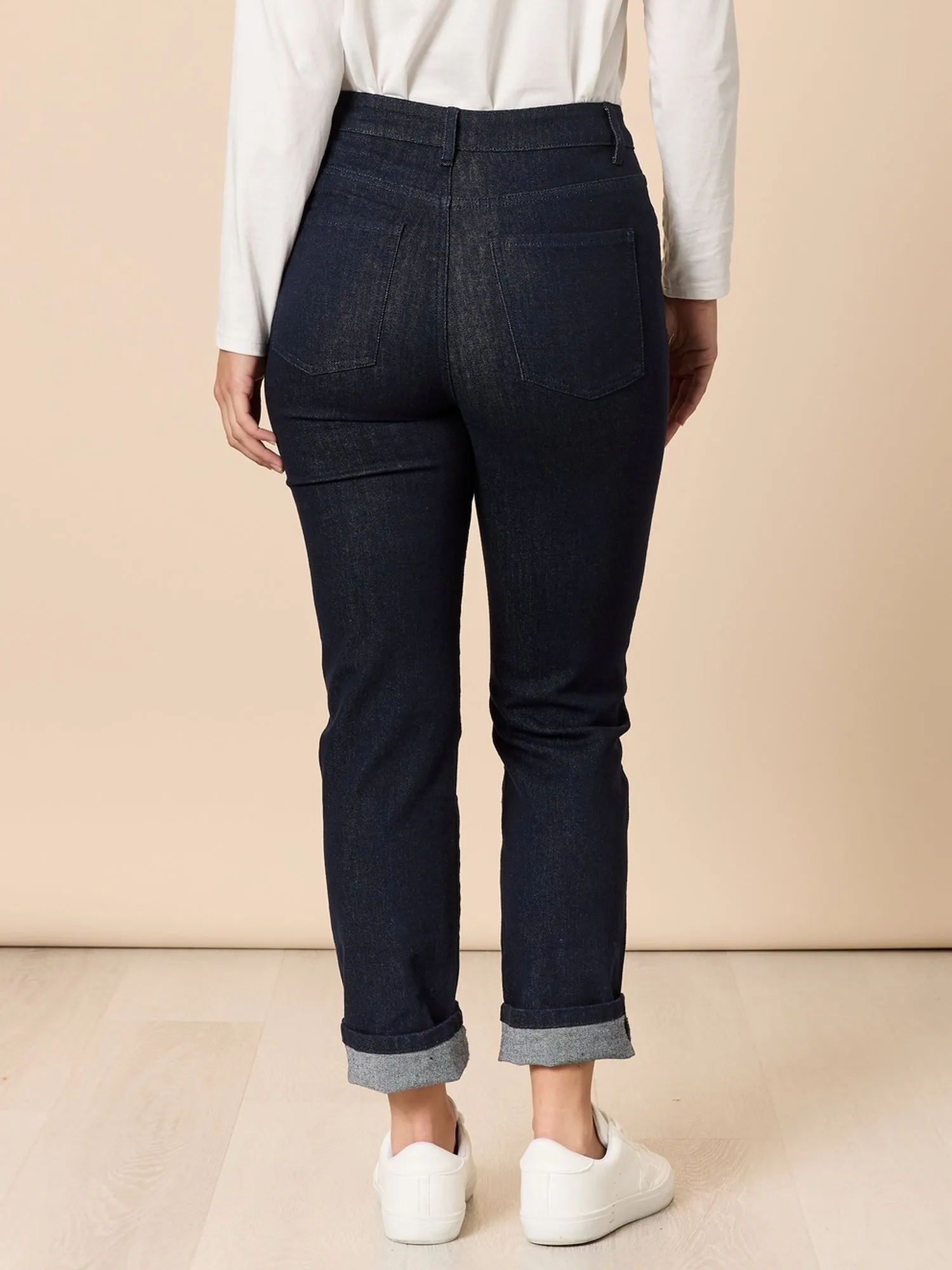 The Retro Cuff Straight Leg Jean - Dark Denim sold by RC & Co product image thumbnail 5