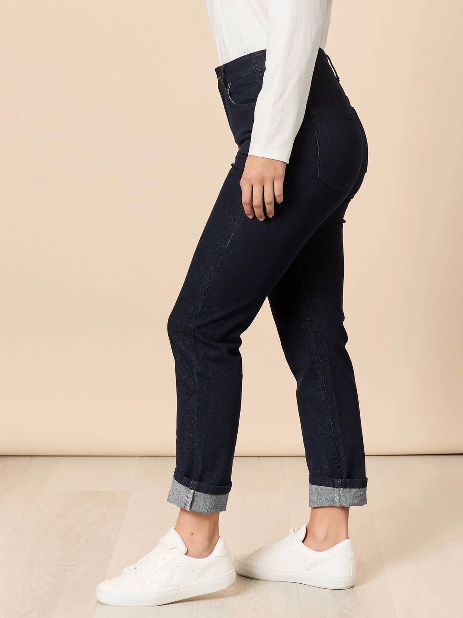 The Retro Cuff Straight Leg Jean - Dark Denim sold by RC & Co product image thumbnail 4