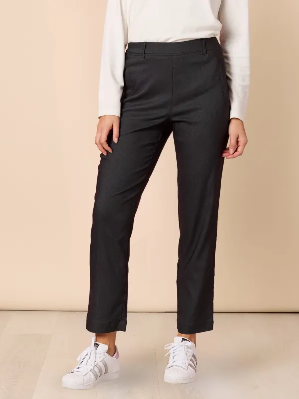 Evie Stretch Straight Leg Pant - Charcoal sold by RC & Co
