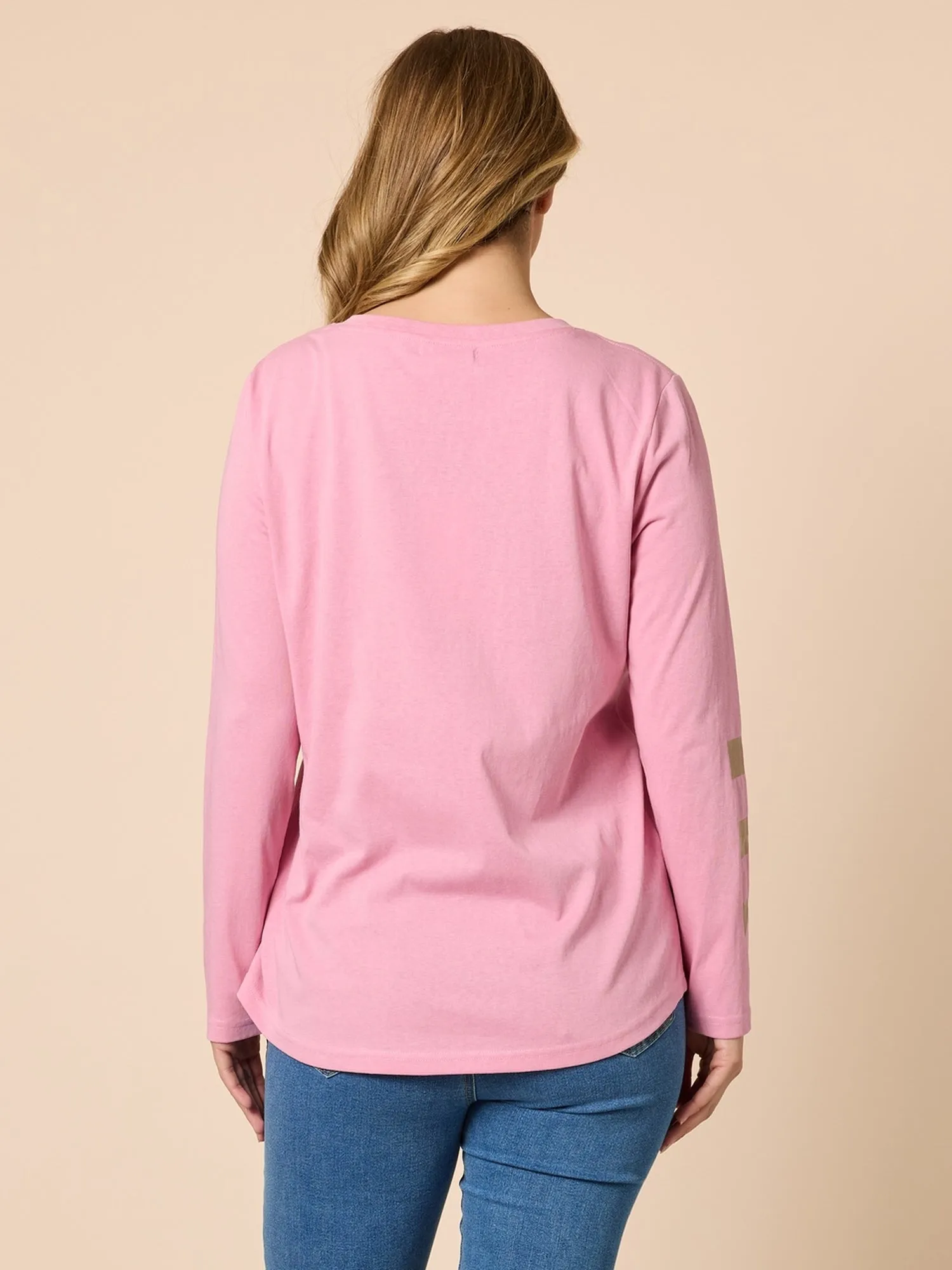 Hearts Square Long Sleeve Tee - Pink sold by RC & Co product image thumbnail 5