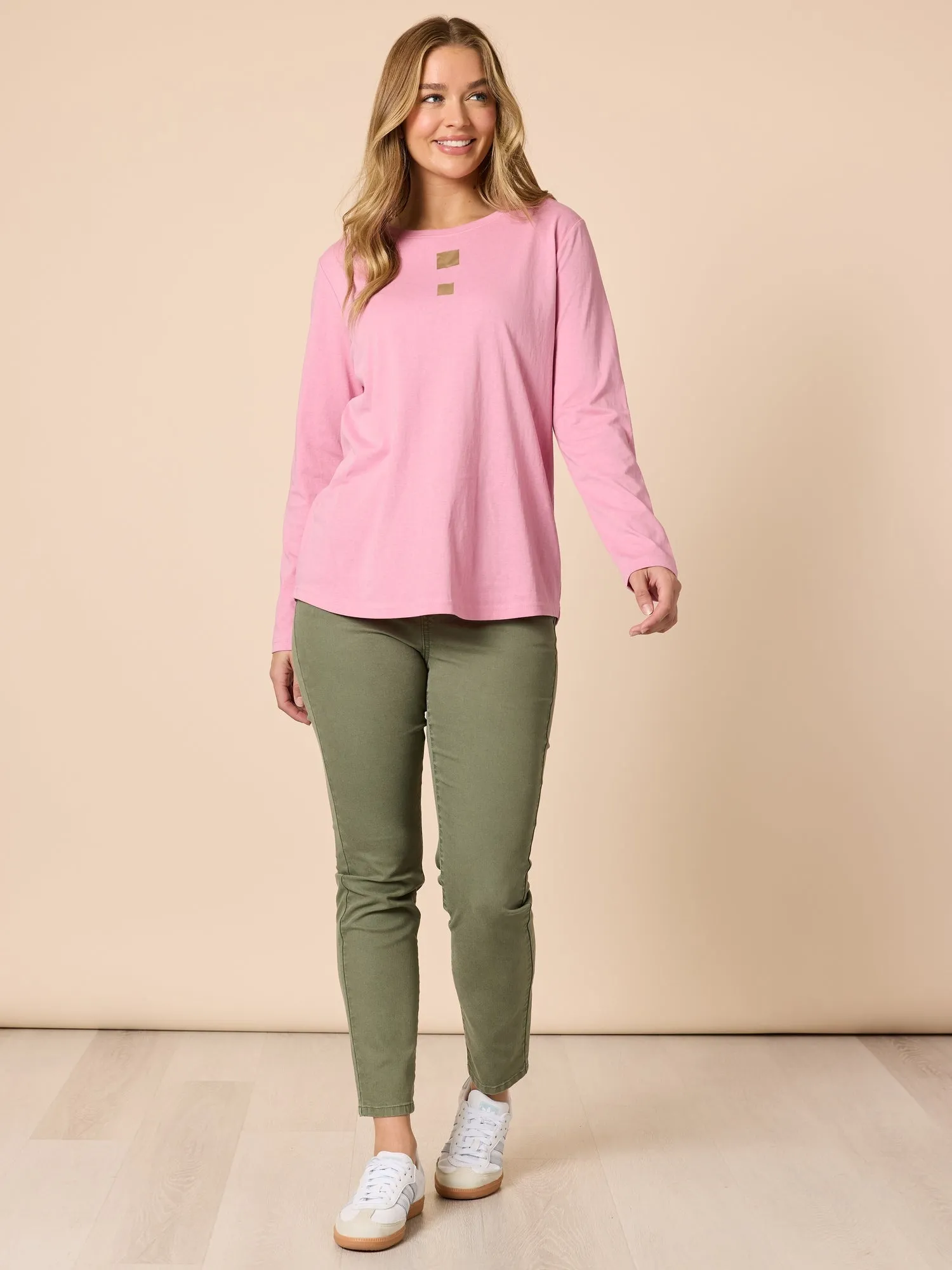 Hearts Square Long Sleeve Tee - Pink sold by RC & Co product image thumbnail 2