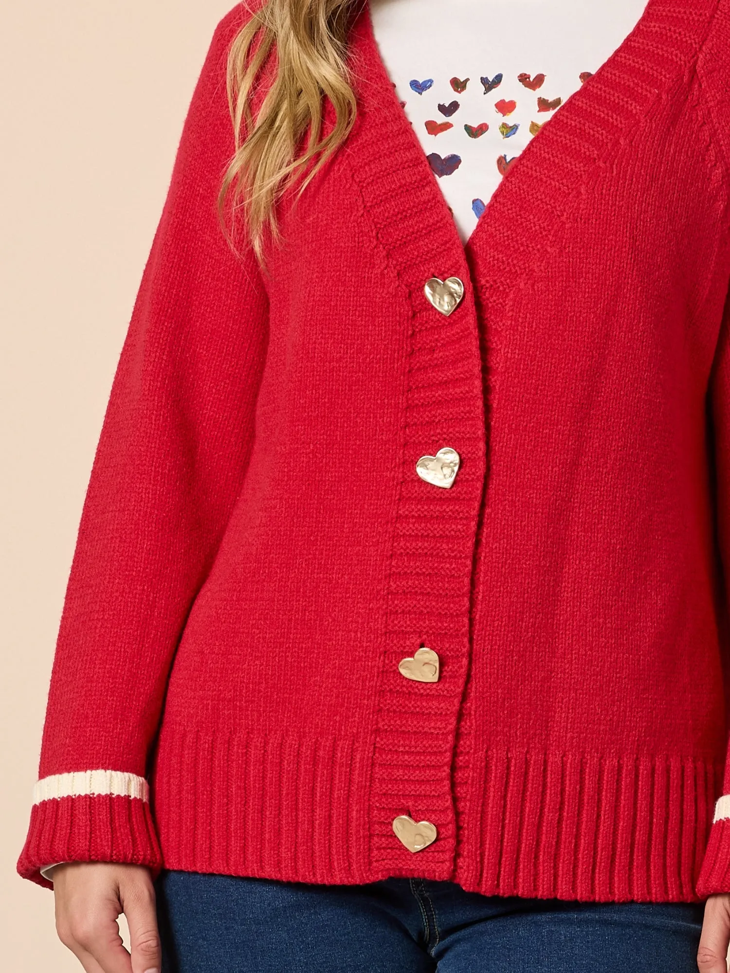 Back to Love Heart Cardi - Red sold by RC & Co product image thumbnail 5