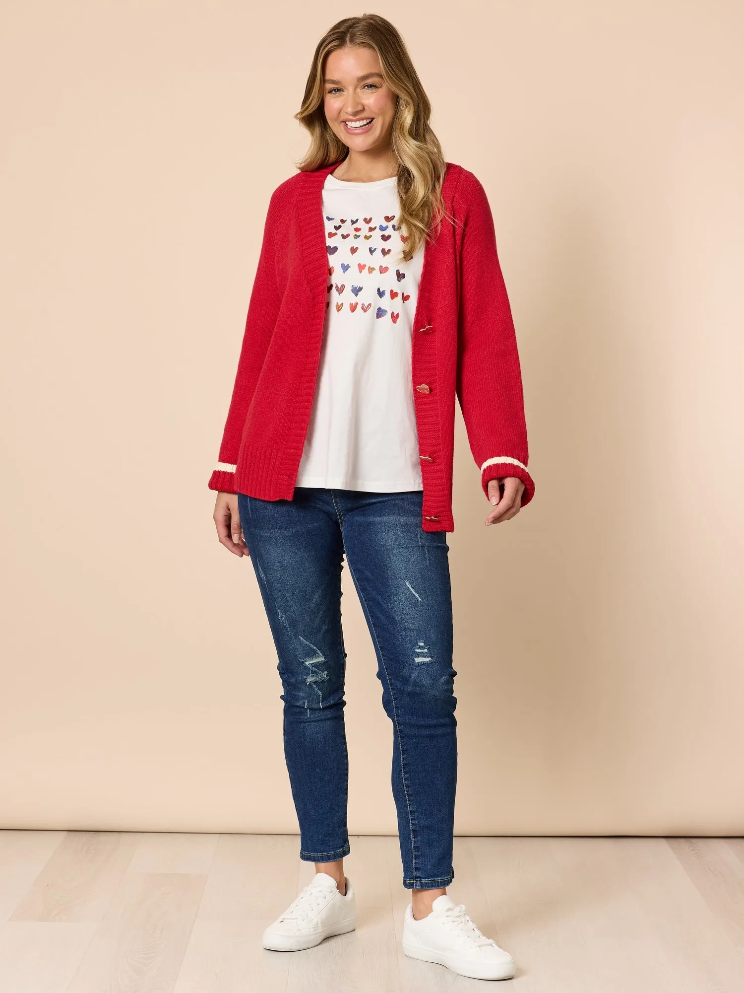 Back to Love Heart Cardi - Red sold by RC & Co product image thumbnail 2