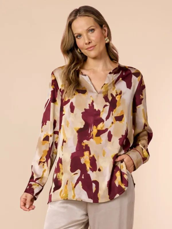 Verona Print Top - Shiraz Multi made by RC & Co