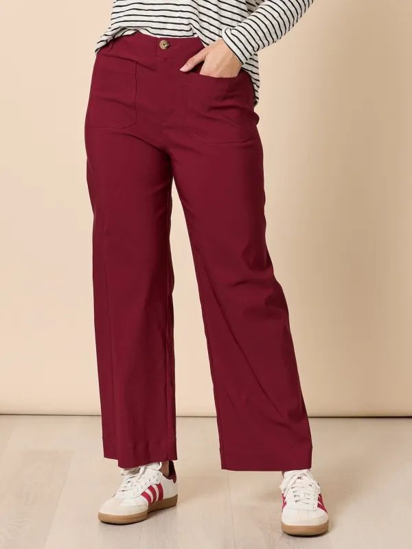 Marine Wide Leg Pant - Shiraz sold by RC & Co