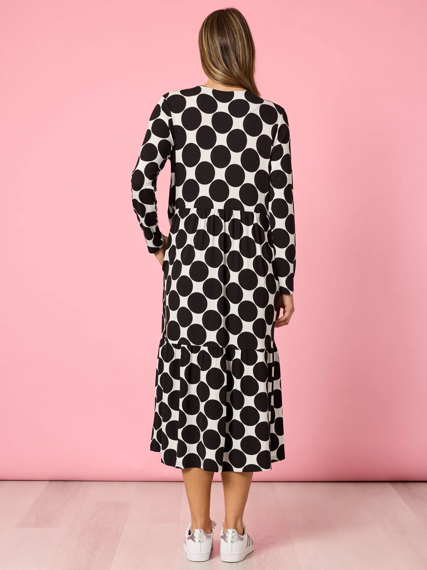 Tres Bien Spot Print Dress - Black/White sold by RC & Co product image thumbnail 5