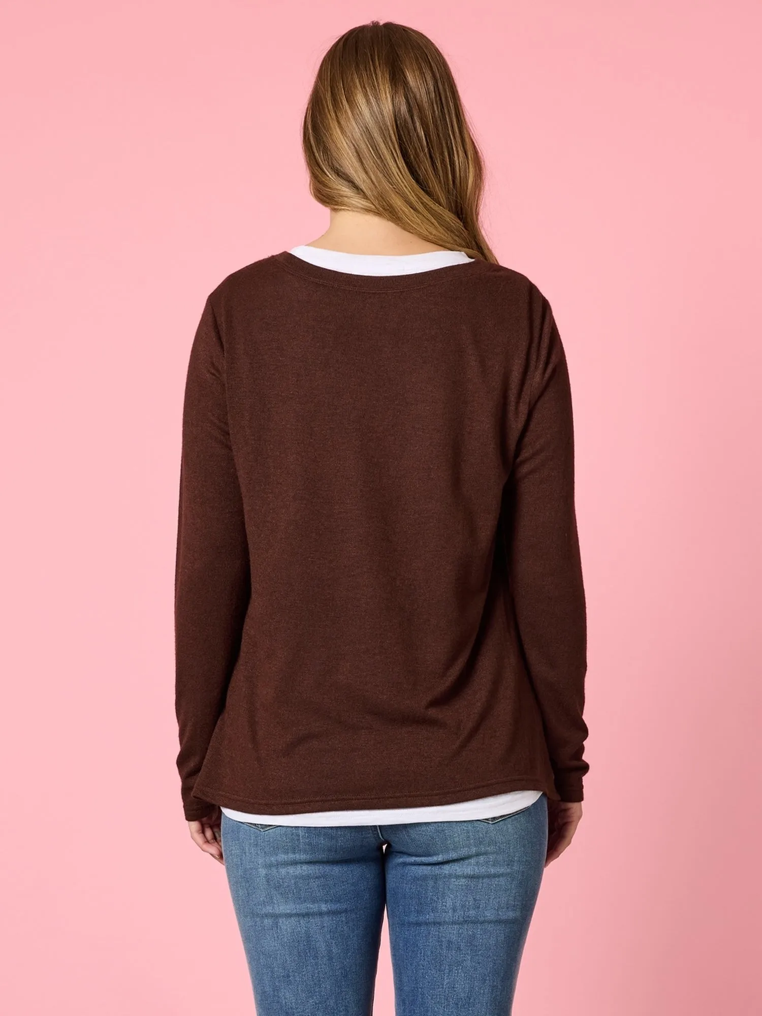 Alicia 2 in 1 Top - Coffee sold by RC & Co product image thumbnail 4