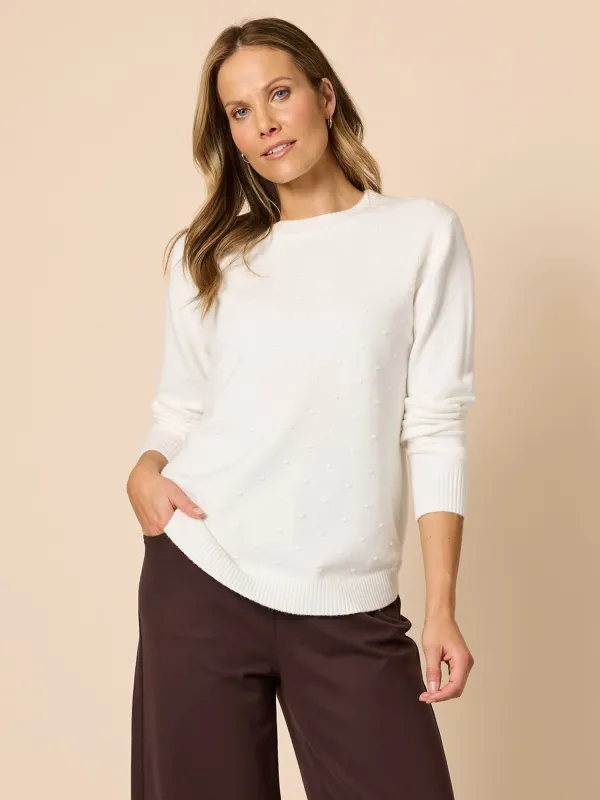 Alpine Spot Knit - Winter White made by RC & Co